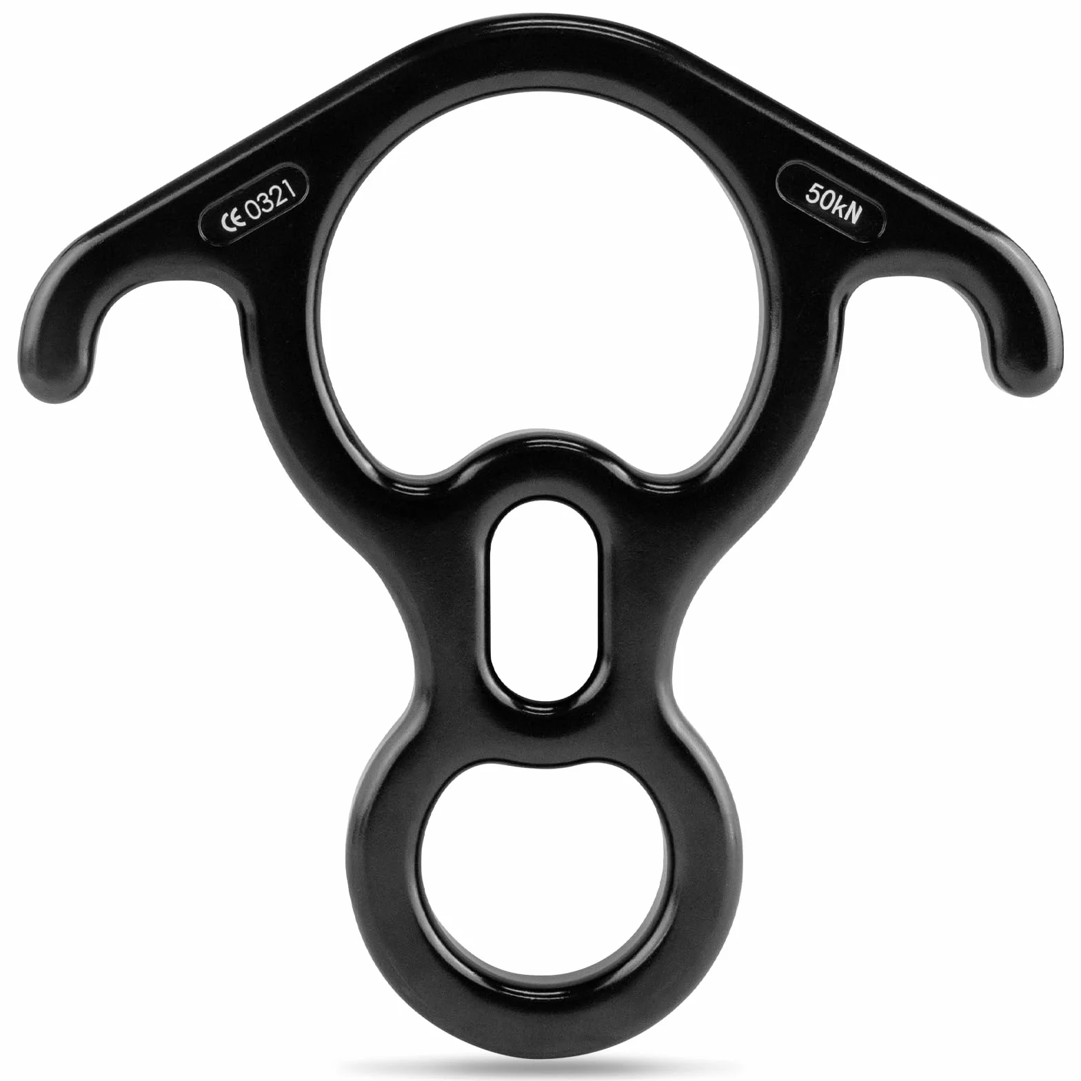 Freno de cuerda de rappel de aleación de aluminio 50KN para cuerdas de 8-13mm escalada