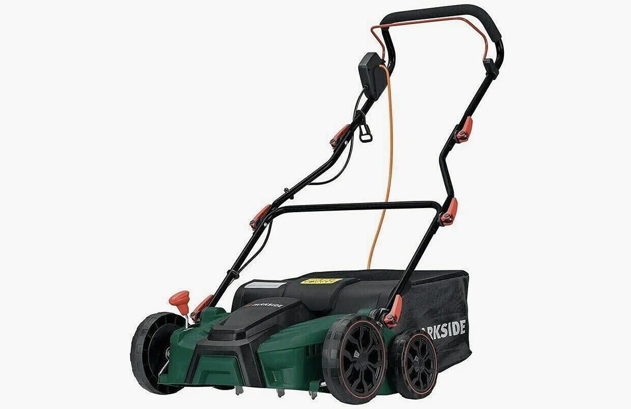 Kompernass Parkside - Escarificador y aireador eléctrico 2 en 1, herramienta de jardín de 1500 W