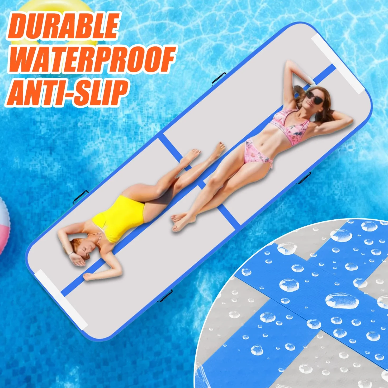 Esterilla hinchable de aire 10 cm antideslizante fitness yoga 3 m/4 m/5 m