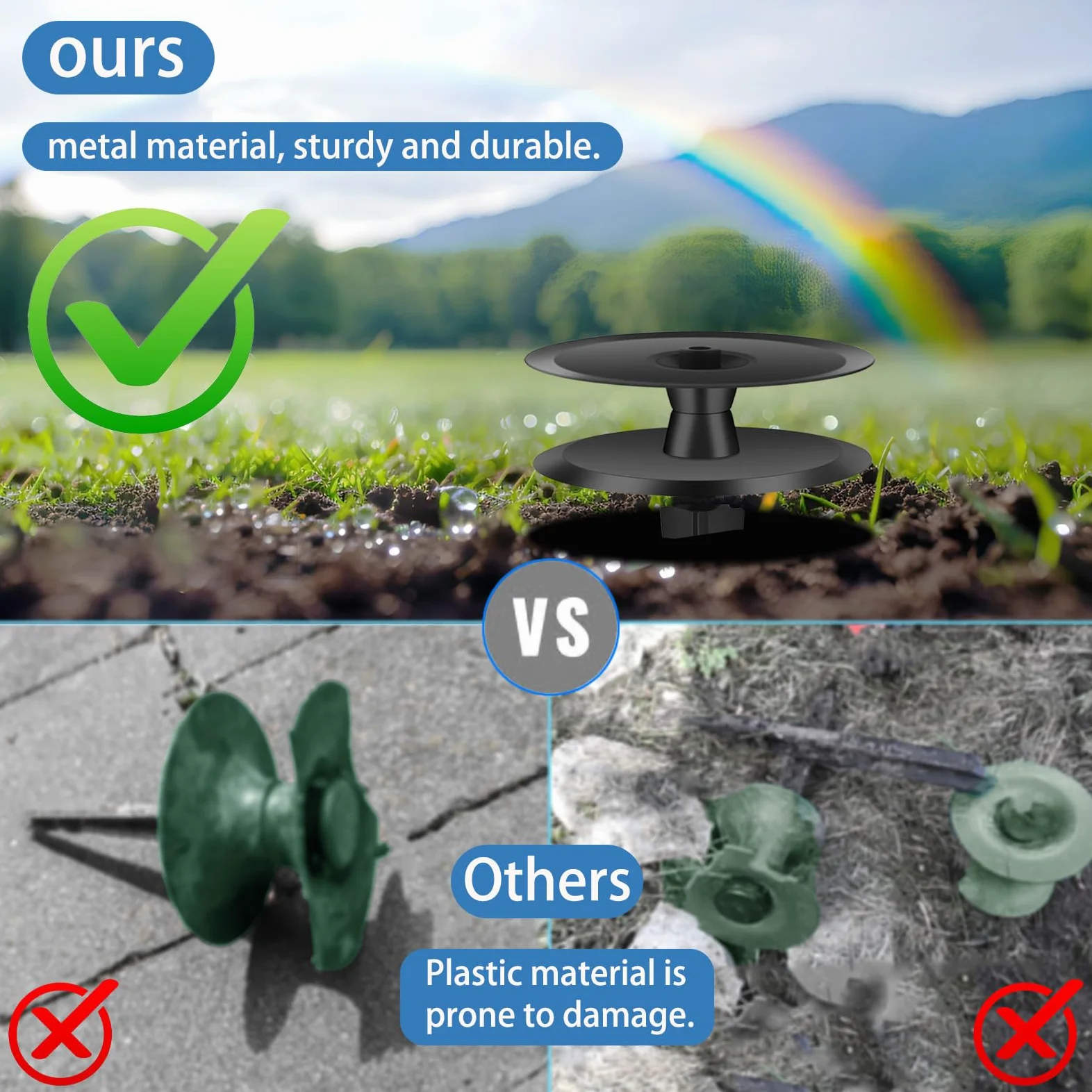 4 puntas de guía de manguera de jardín, guías de manguera de metal para jardín, resistentes, guías de manguera de jardín de hierro fundido para exteriores, estacas de guía de manguera con