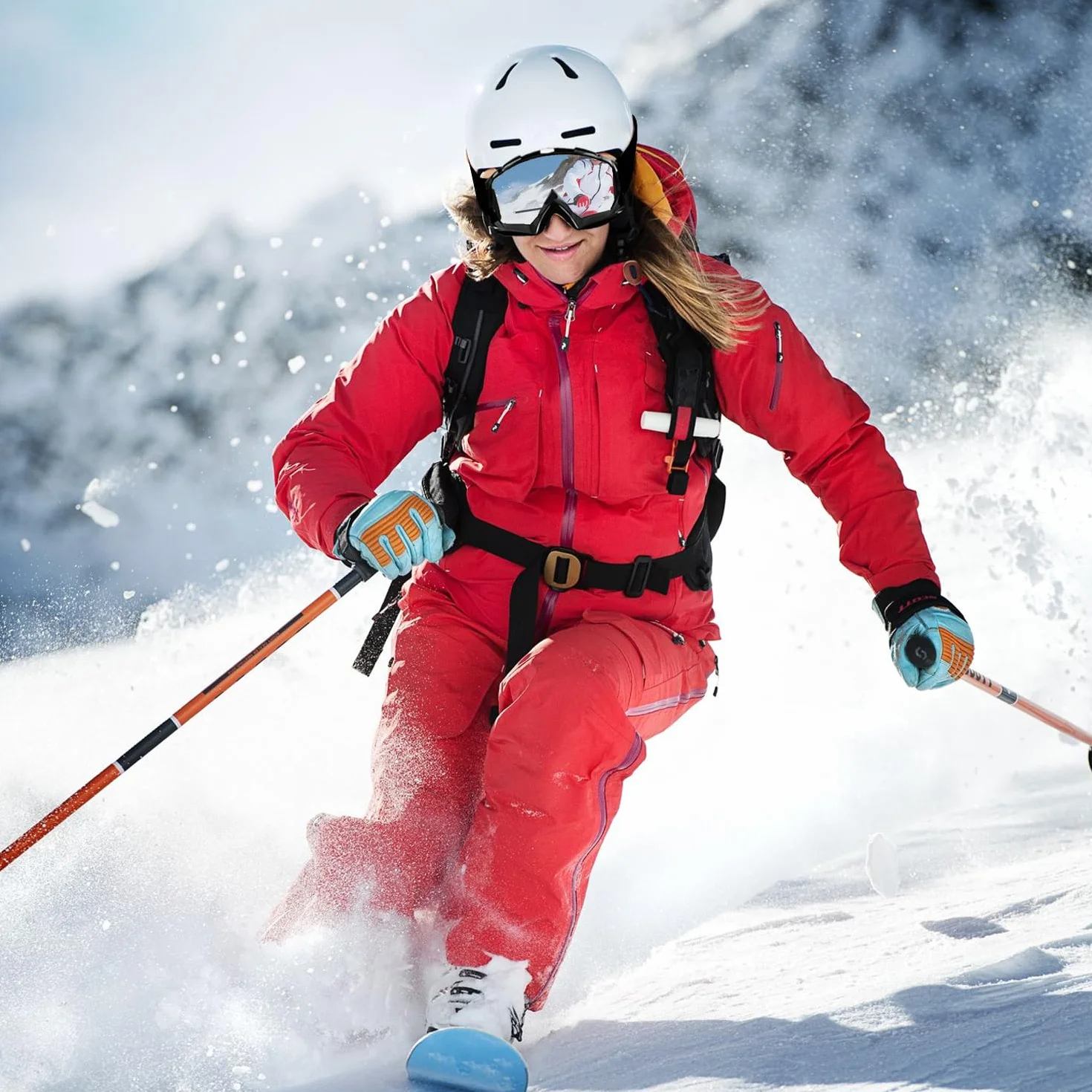Gafas Windproof de Moto, Gafas Snowboard, Gafas telescópicas ajustables antipolvo y antivaho