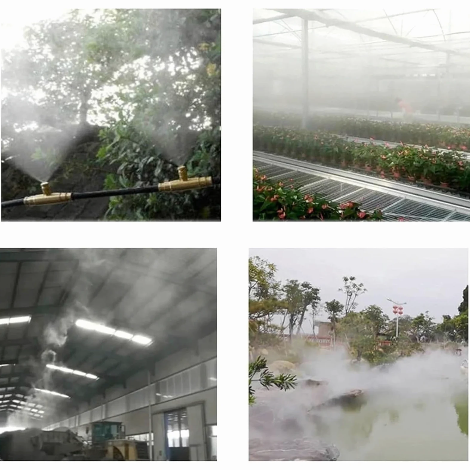 Boquillas de repuesto de latón para nebulizador de sistemas de refrigeración exterior, 50 unidades. Pulverizador atomizador de alta presión para patio, césped, paisajismo y control de polvo, 10/24 U