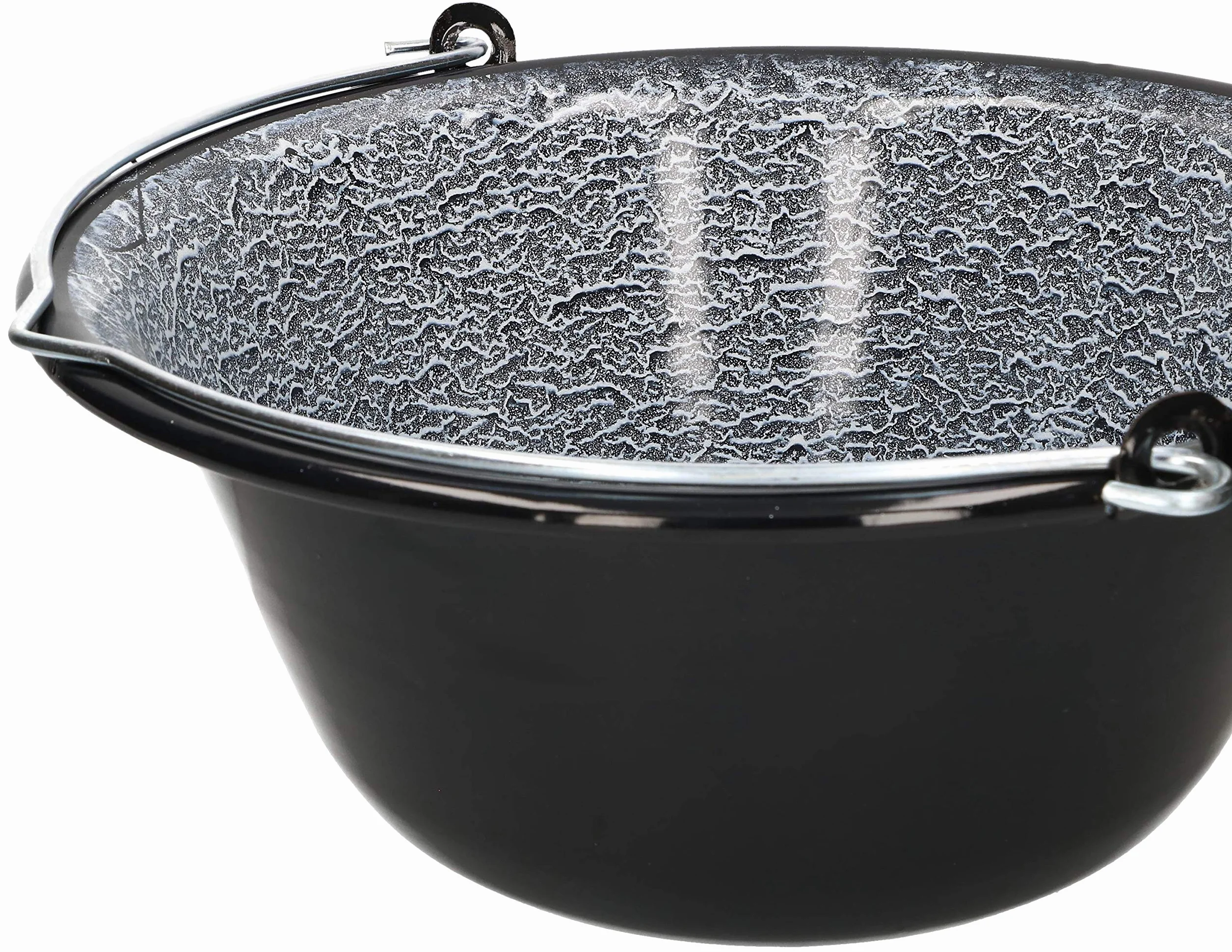 KOTARBAU® Hervidor húngaro para gulash (esmaltado, 25 L, para colgar en la estructura de trípode)