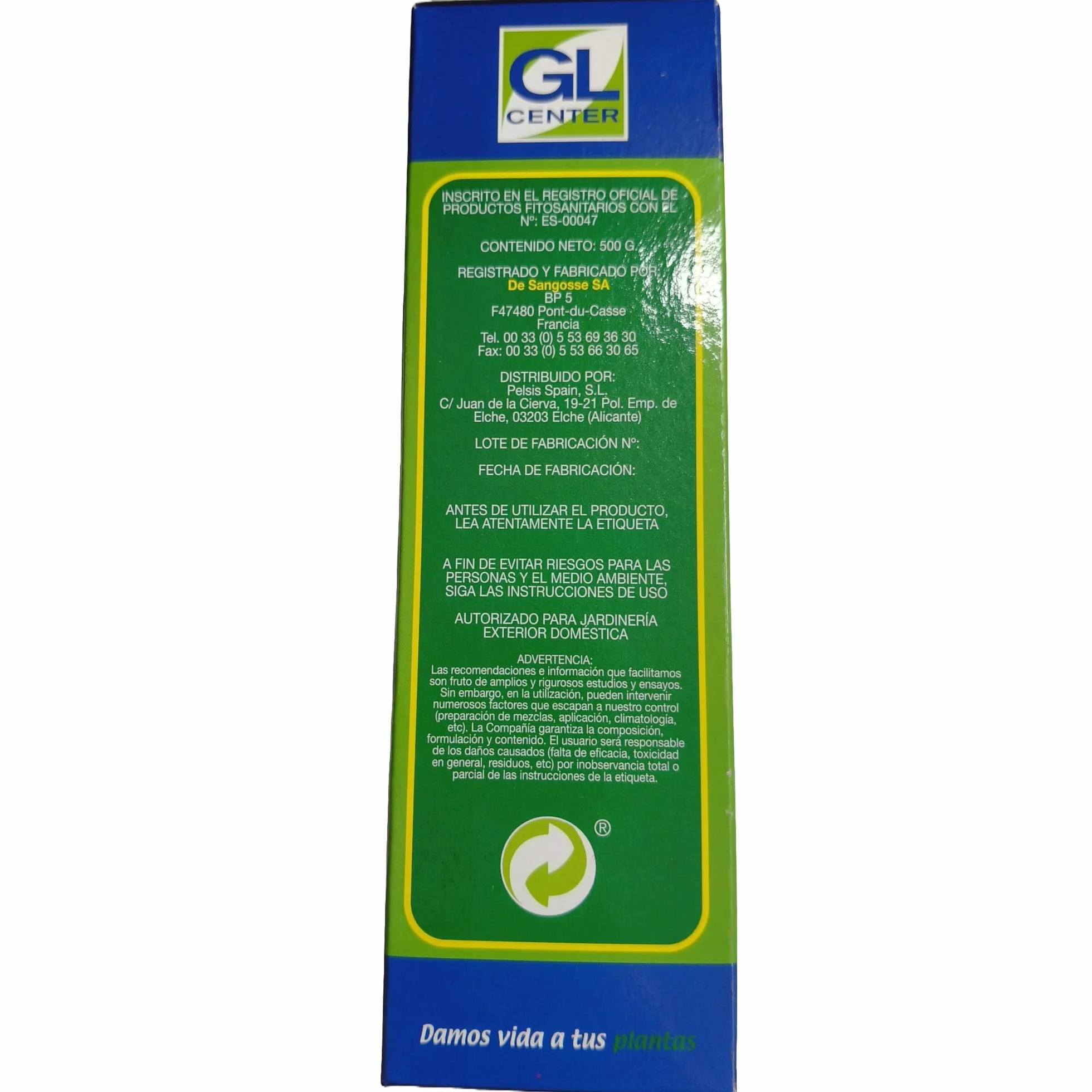 Genérico Antilimacos granulado 500gr. Anti Caracoles y babosas. Resistente a la Lluvia. Efecto Larga duracion. Listo para Usar.