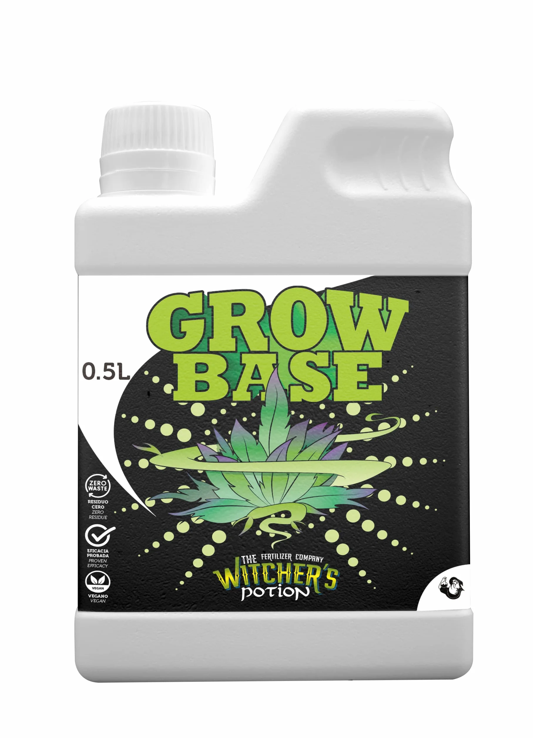 GROW BASE - Witcher's Potion "Cannaboom" (500ml) | Fertilizante Mineral NPK 4-2-4 para Crecimiento Vegetativo | Plantas Verdes, Sanas y Rápidas con Micronutrientes Quelatados