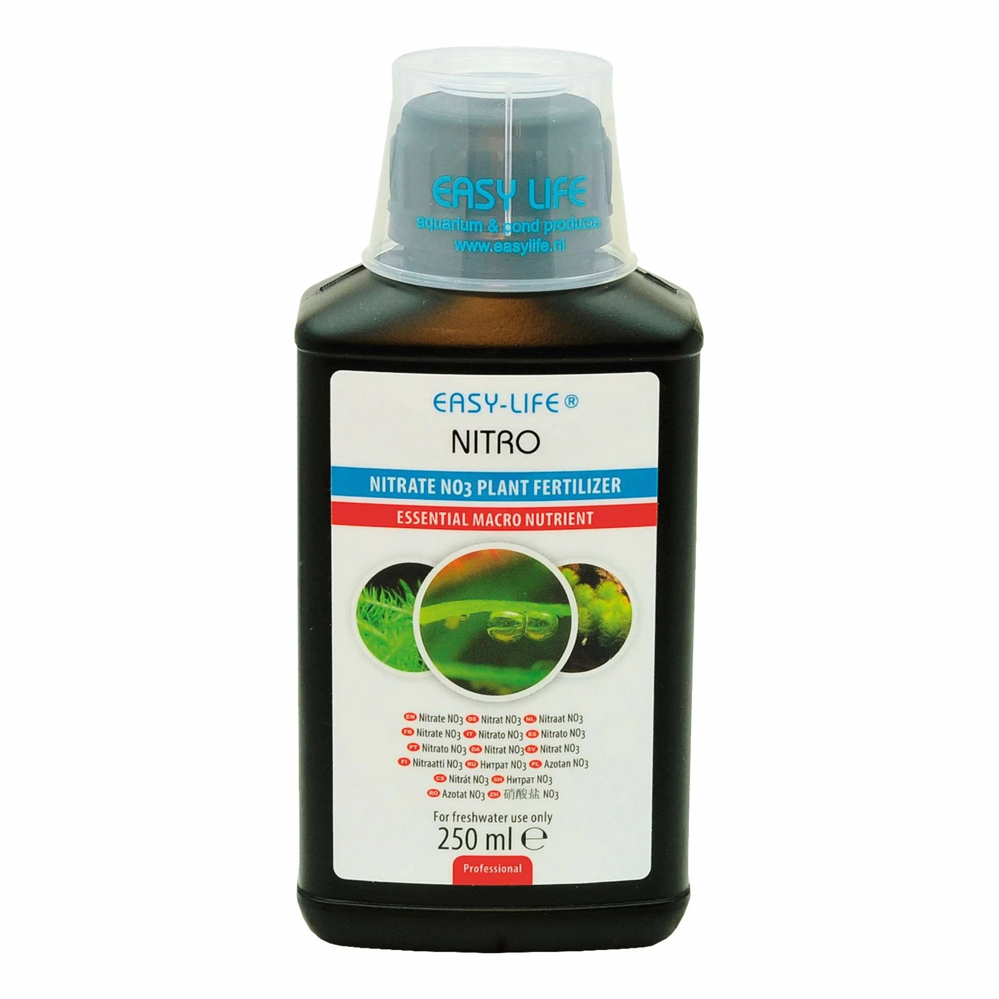 Easy-Life Nitro Suplemento de Nitrato y Potasio para Acuarios Plantados, Abono Líquido Concentrado Que Combate la Deficiencia de Nitrógeno, Promueve el Crecimiento y Color de Las Plantas, 250ml