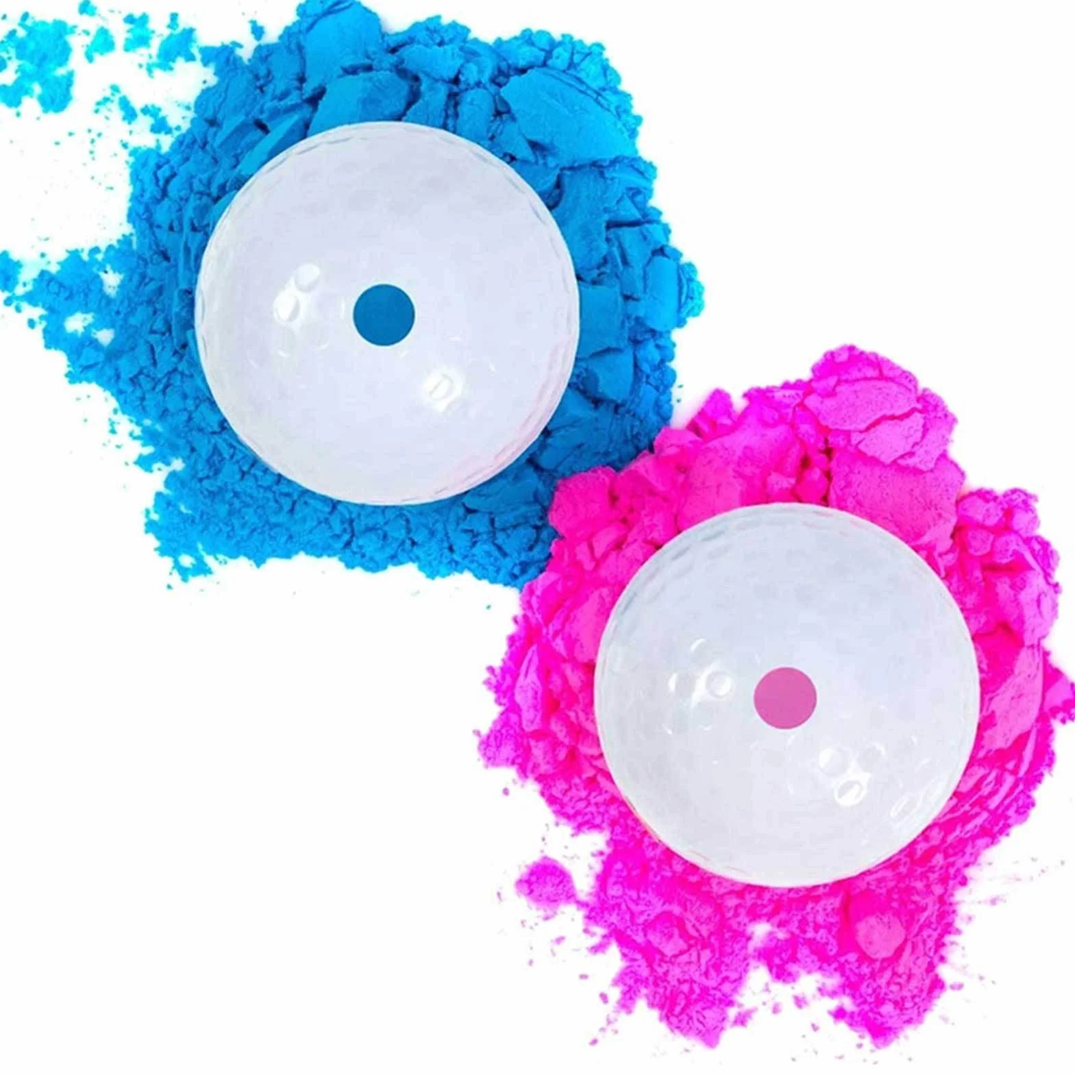 Golf Truco Explosivas Bolas con Polvo Rosa y Azul Regalo para Futuros Padres