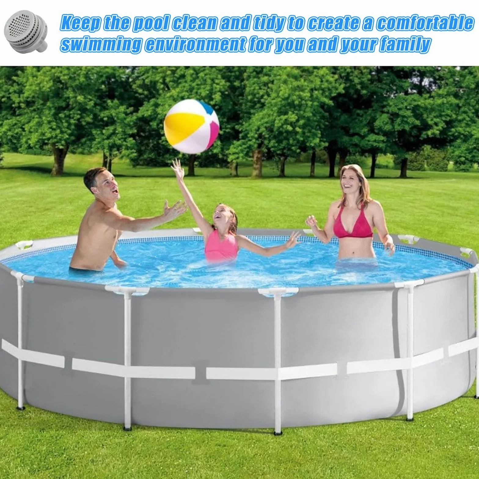 Conector de Filtro de Piscina,Conector de Chorro de Agua para Piscina 32mm,Accesorios de Piscina,Filtro de Salida de Piscina,Conector del Colador de la Piscina,para Piscina sobre