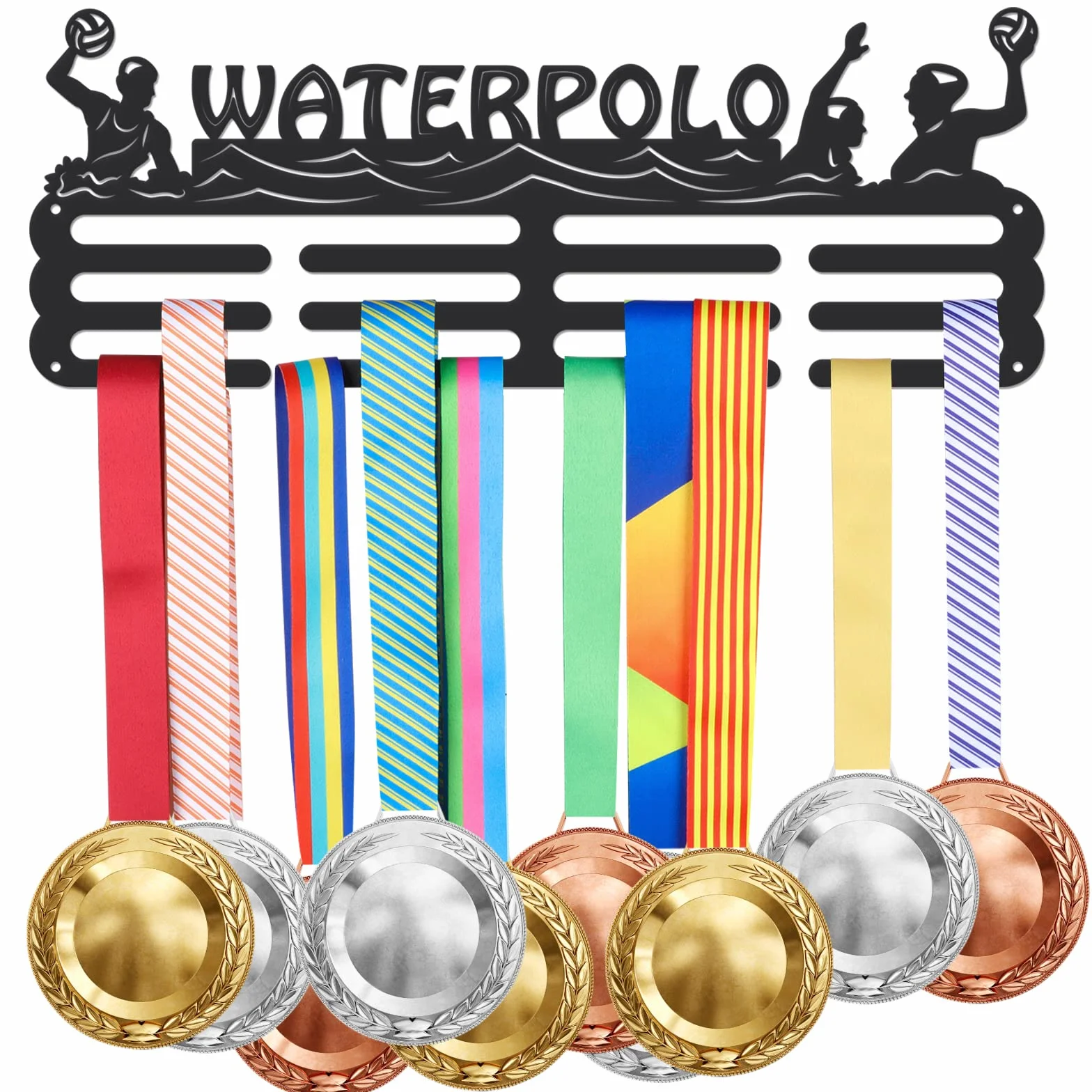 SUPERDANT Bola de agua medallero colgador de medallas de waterball para pared de metal resistente