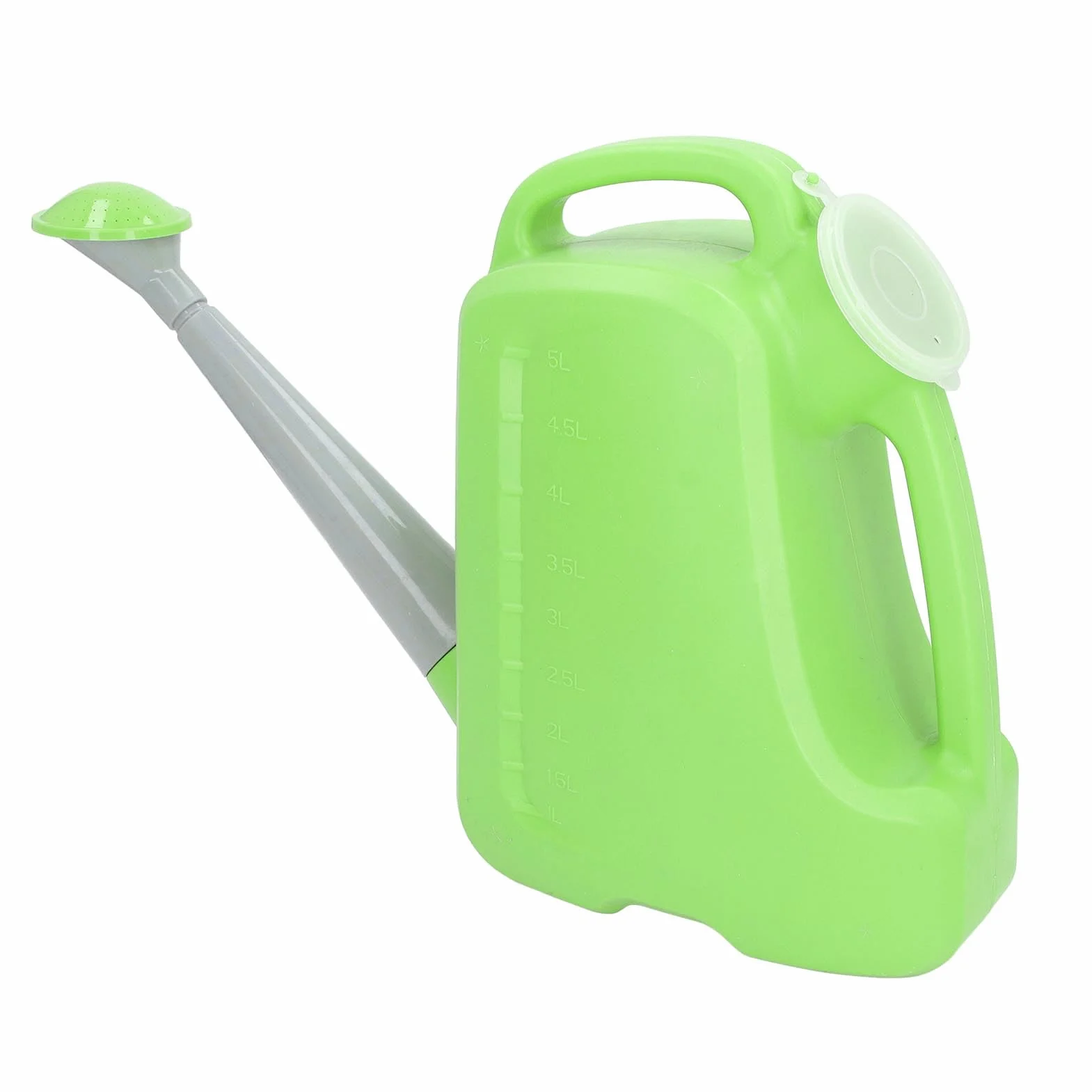 Regadera de Gran Capacidad, Ergonómico, Indicador de Nivel de Agua Moldeado Externamente, para Cualquier Planta, Hecha de Material PP, Adecuada para Granja Agrícola (5L)