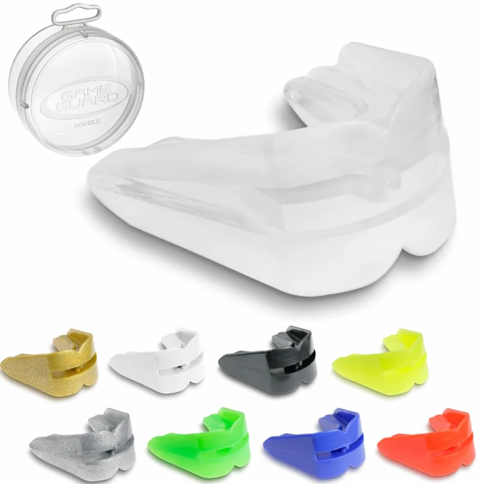 GAME GUARD Protector bucal DOBLE para dientes superiores e inferiores Boxeo MMA Deportes Aprobado CE