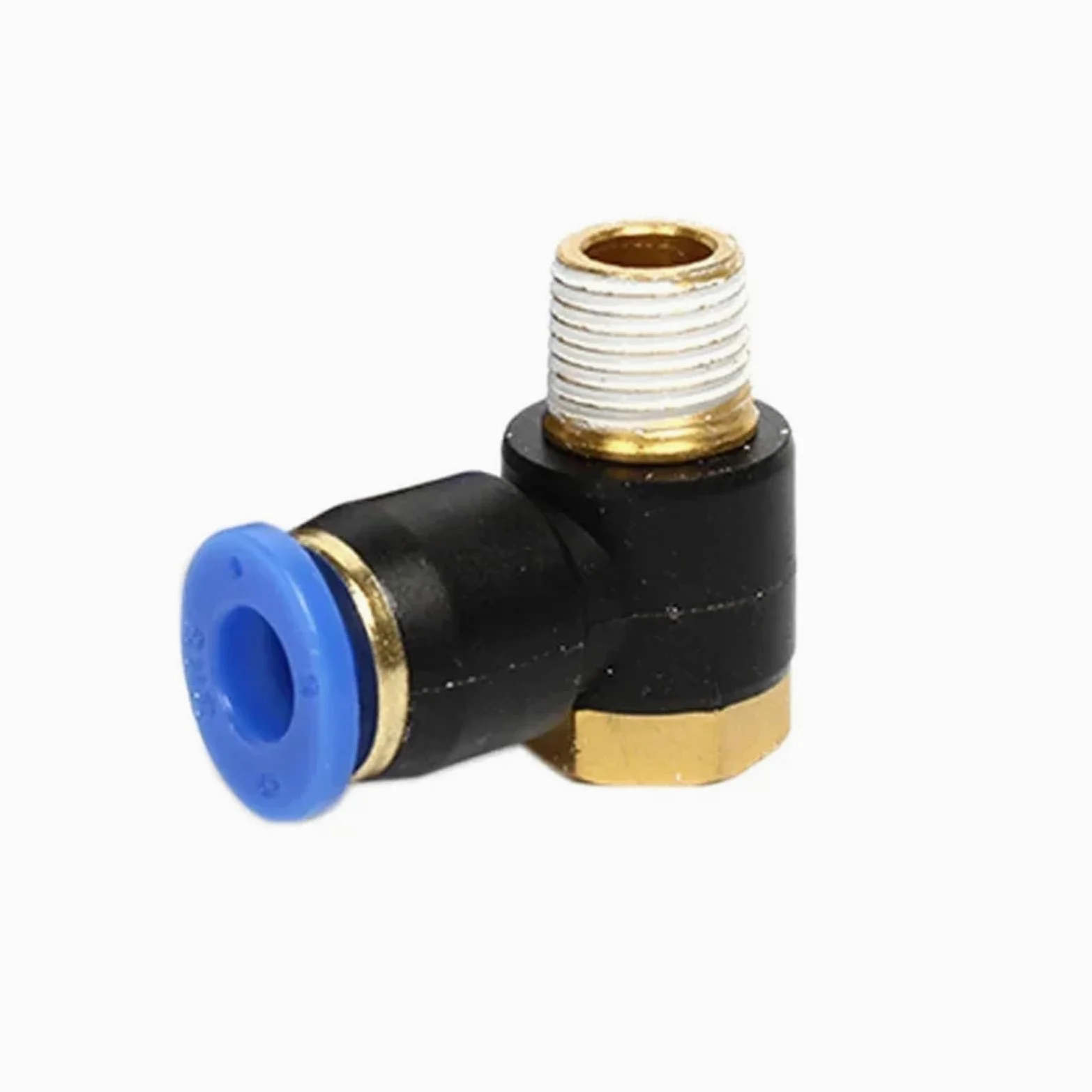 10 Piezas de Conector rápido for Manguera neumática, Cilindro Hexagonal Exterior Ph6-01, Codo de ángulo Recto roscado, Tipo L, Junta de tráquea 8-02(10PCS PH6-M5)