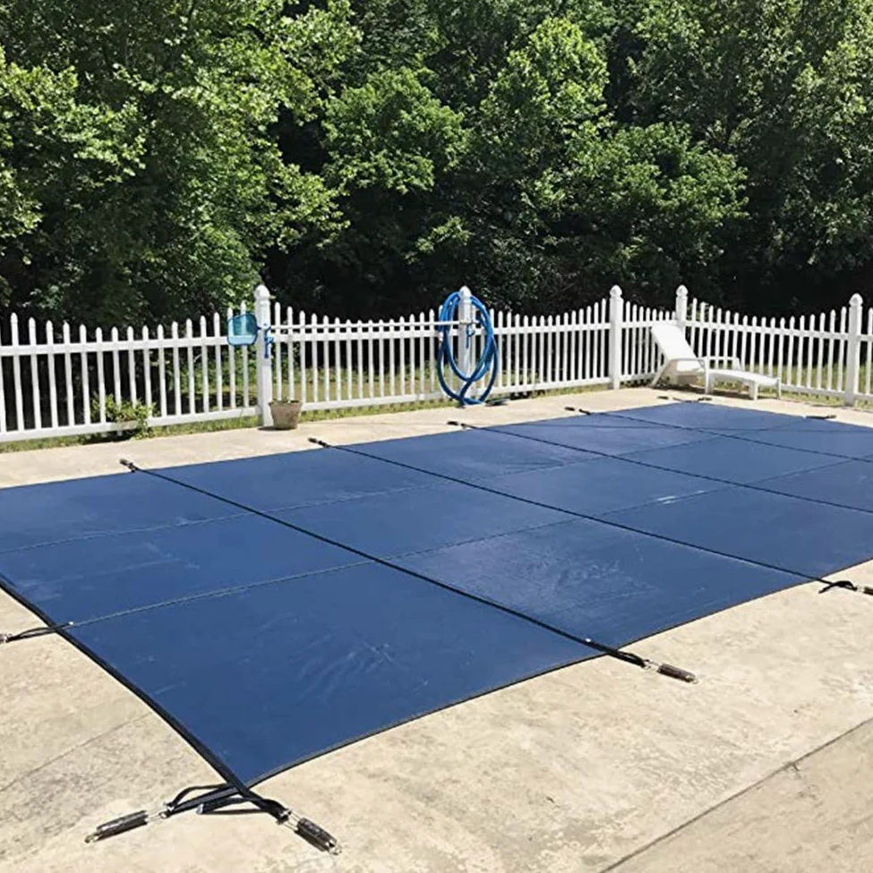 Cobertor Solar para Piscinas Cubierta de seguridad extra larga para piscina de invierno, para seguridad y protección de niños y prevención de escombros, con herramientas de instalación Cubierta de pi