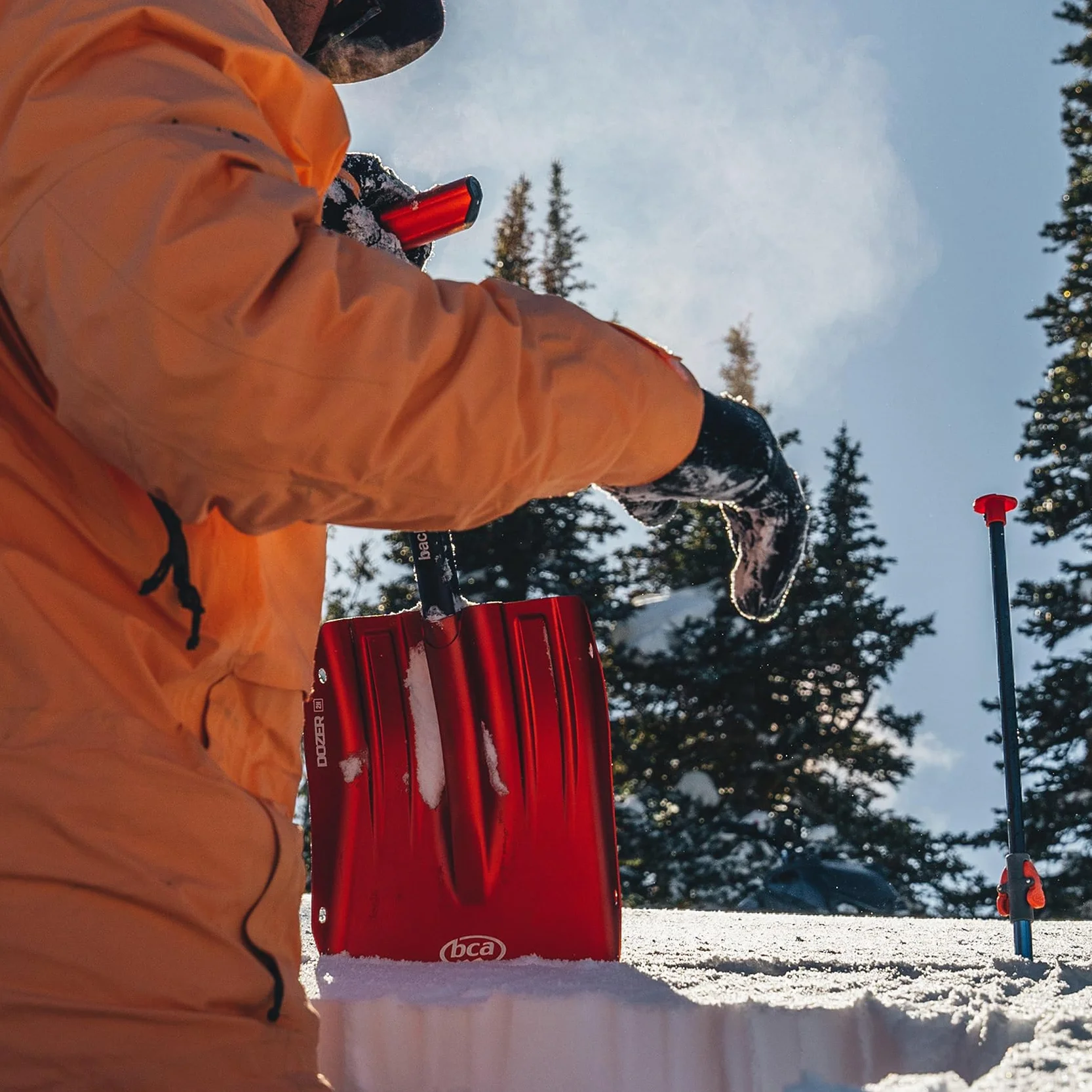 K2 BCA Dozer 2H Shovel Avalanche Shovel Orange