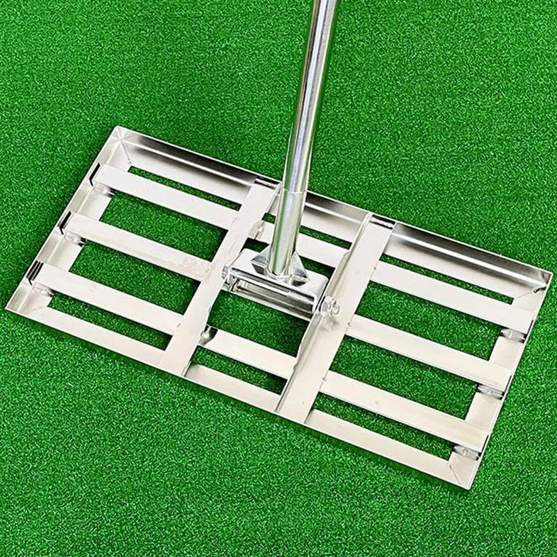 Rastrillo nivelador de césped, herramienta resistente para ahorrar mano de obra para patio, jardín y campo de golf, 75 cm