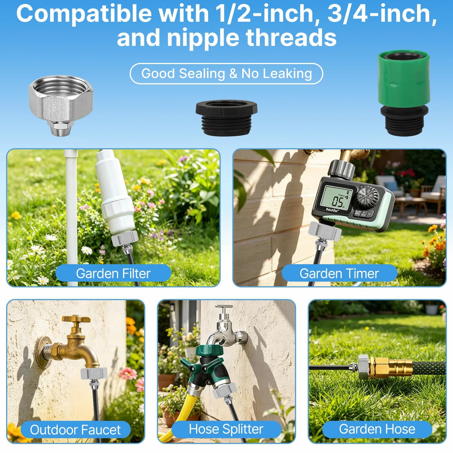 Nebulizador Terraza,Pulverizador Agua Exterior,Kit Nebulizadores Difusor Agua,18M Manguera 25 Aspersores Conector de Boquilla Tobera T,Sistema Vaporizador Nebulización para Jardín Terraza Sombrillas