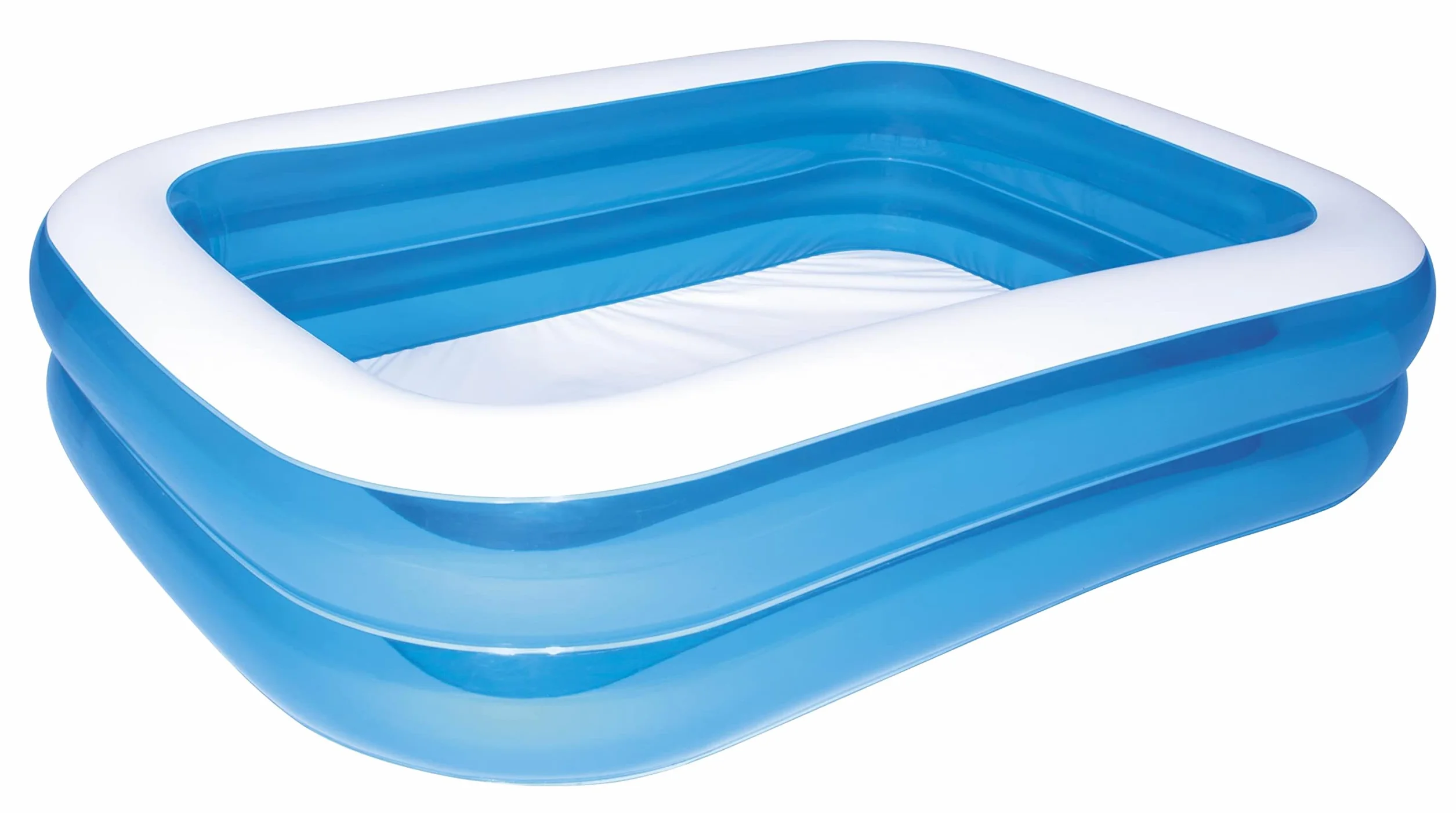 Bestway 12819 - Piscina Hinchable Rectangular de Lujo Azul, 211 x 132 x 46 cm