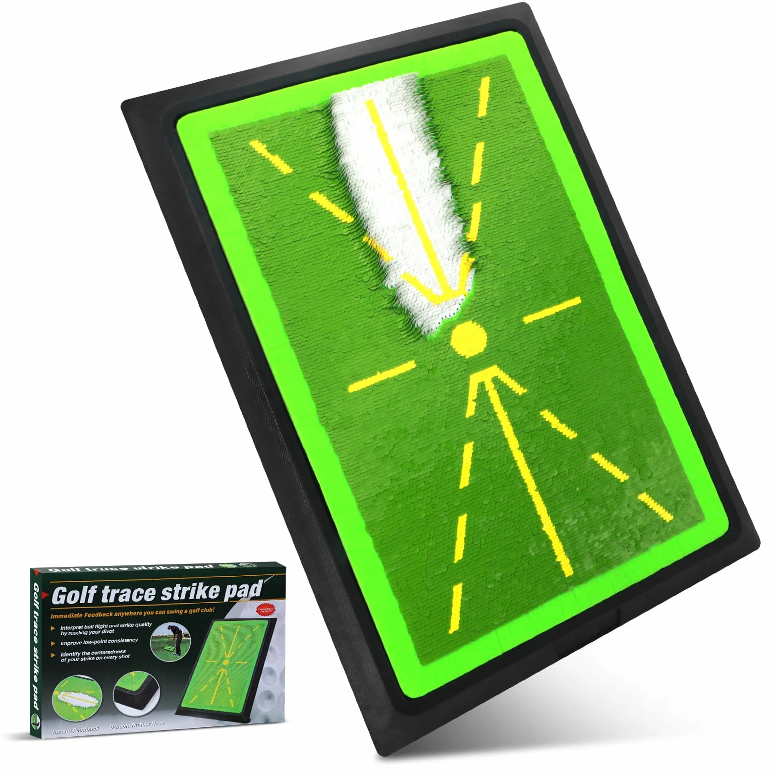 Tapete de Golf con Retroalimentación Instantánea, Base Antideslizante, Portátil para Entrenamiento en Casa