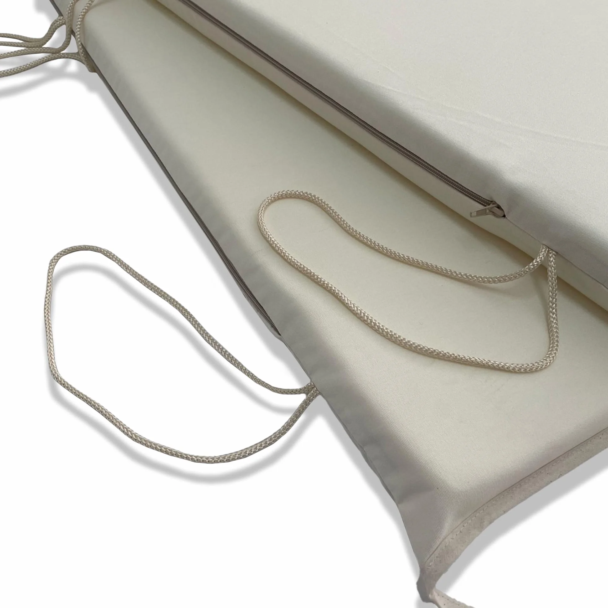 Il Tuo Artigiano Design Cojín impermeable para balancín de jardín de 3 plazas – Colchón para balancín de jardín, fabricado en Italia, resistente a los rayos UV (crema, 3 plazas plus – 155 x 55 cm)