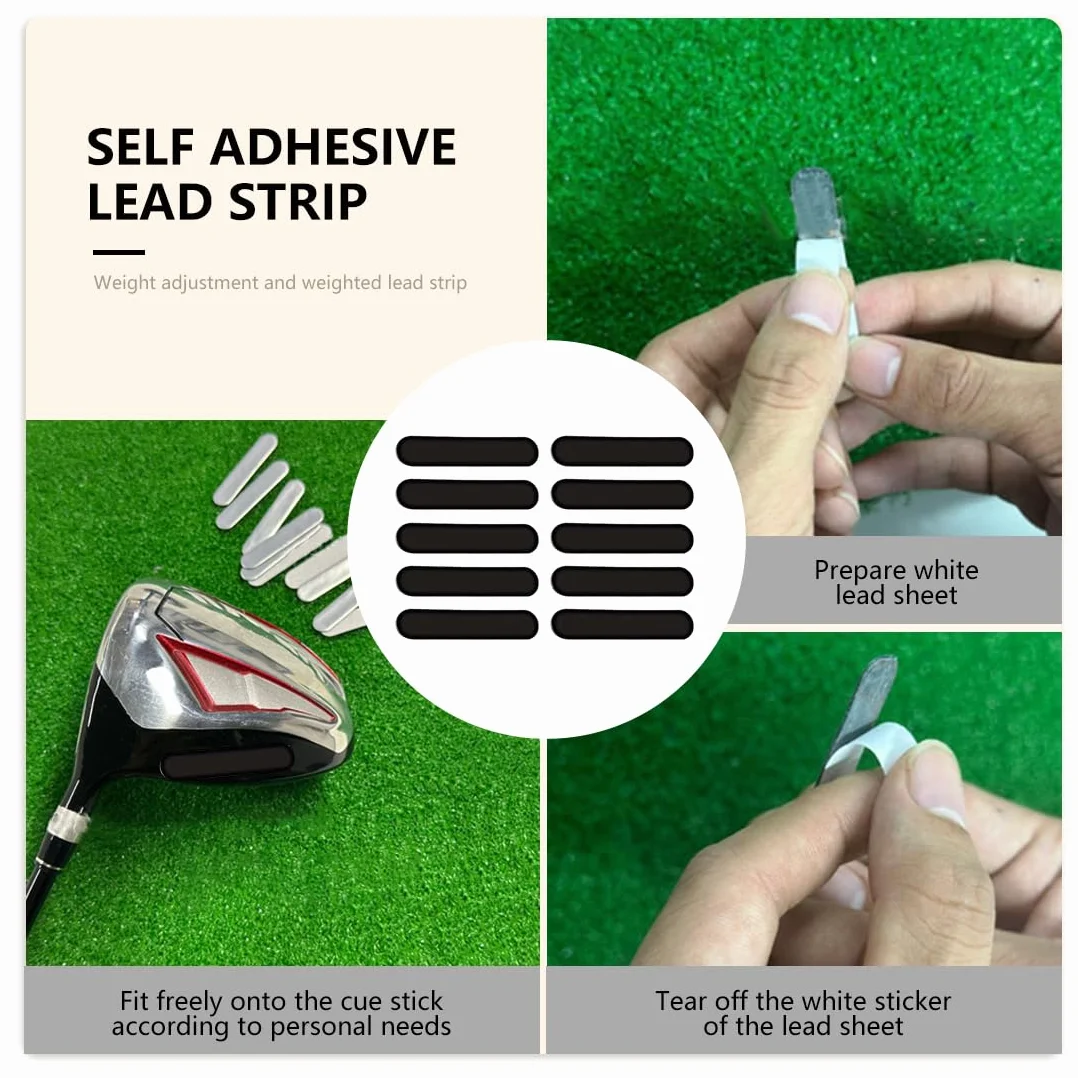 Cinta de Plomo Autoadhesiva 3g para Raquetas de Tenis, Golf y Pickleball, Negro