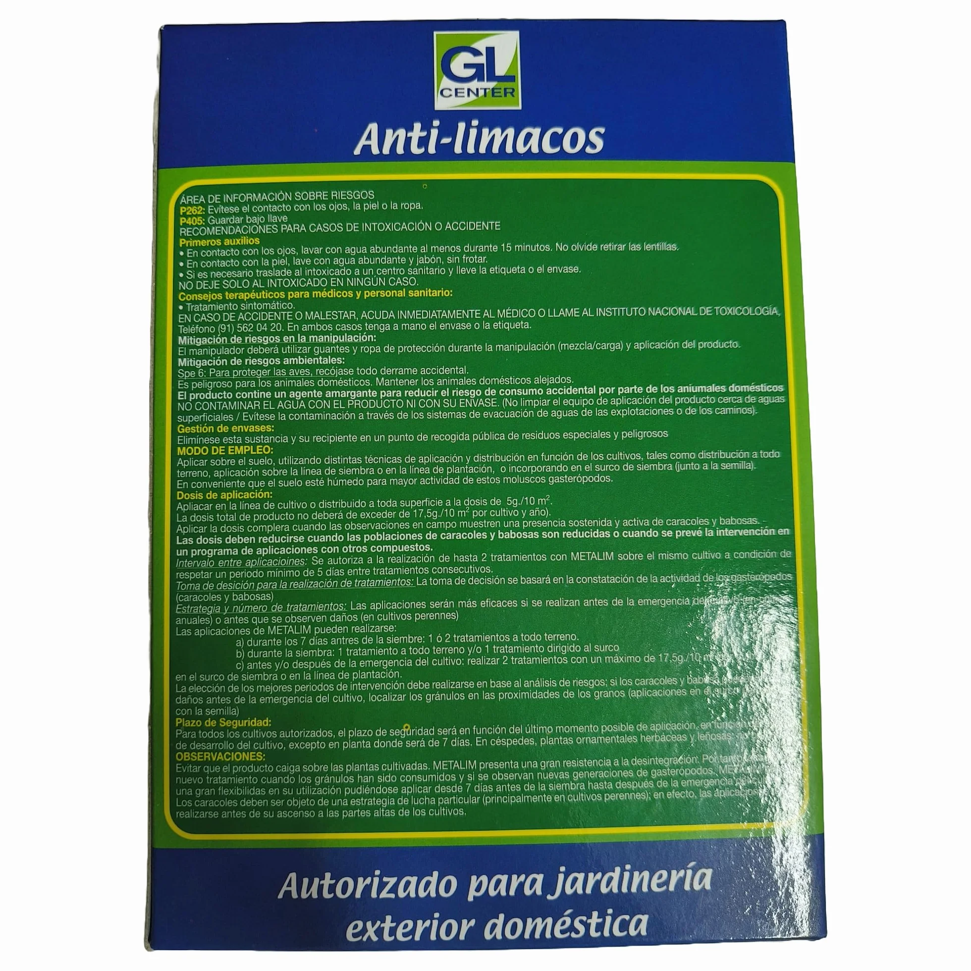 Genérico Antilimacos granulado 500gr. Anti Caracoles y babosas. Resistente a la Lluvia. Efecto Larga duracion. Listo para Usar.