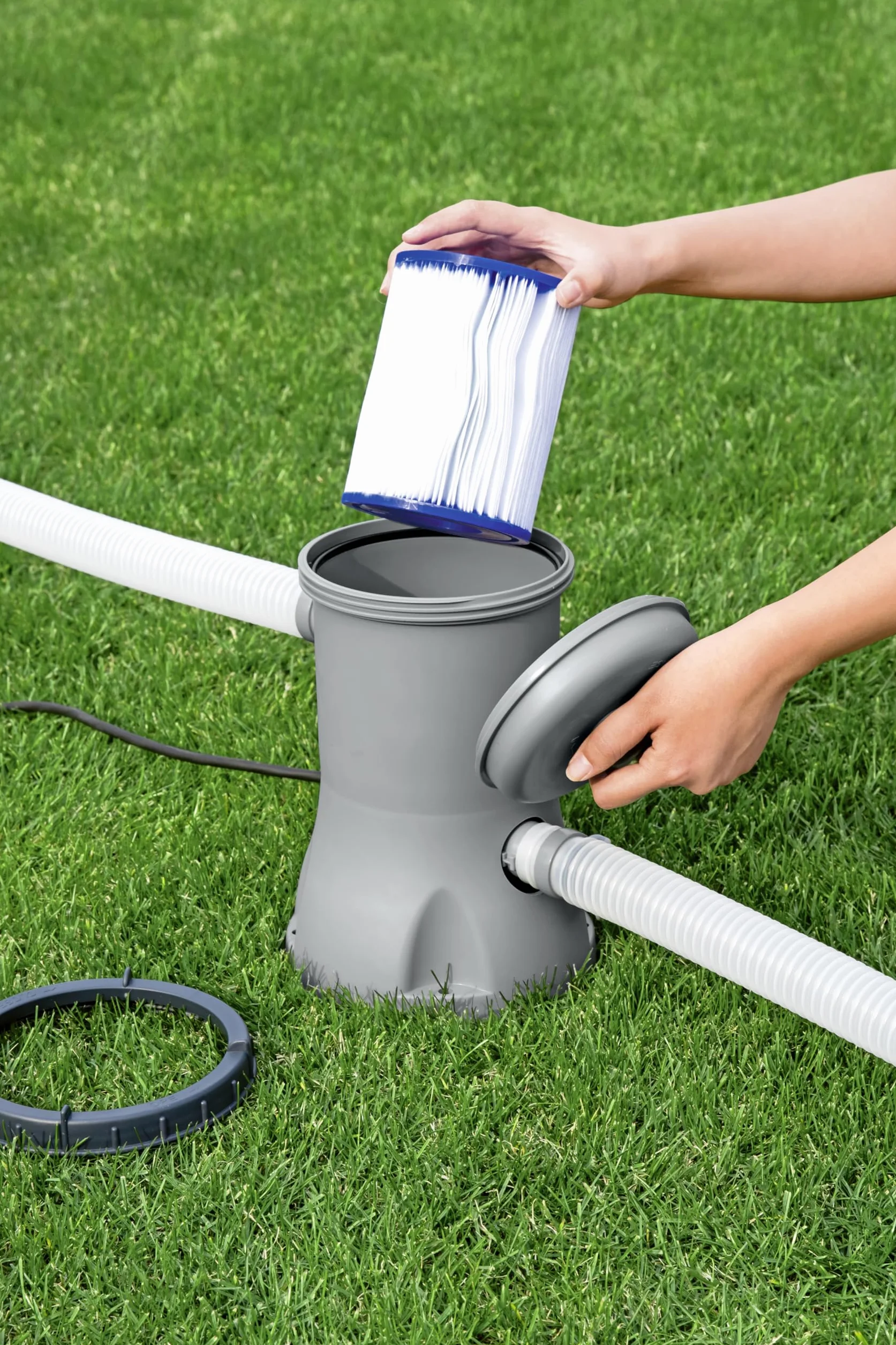 Bestway - Lote de 4 Cartuchos de Filtro para Piscina, Bombas Intex Bestway/Talla 2
