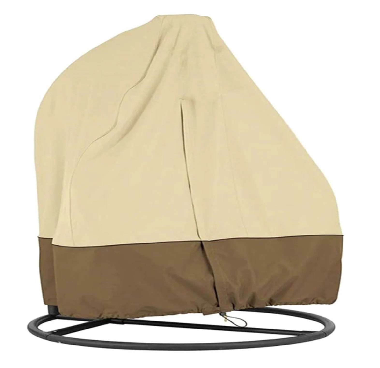 Funda For Silla Colgante, Funda Protectora For Silla Colgante Con Marco For Exterior, Lona Oxford Impermeable, Anti-UV, Resistente Al Desgarro For Cesta Funda para silla de huevo(Khaki,231x200cm)