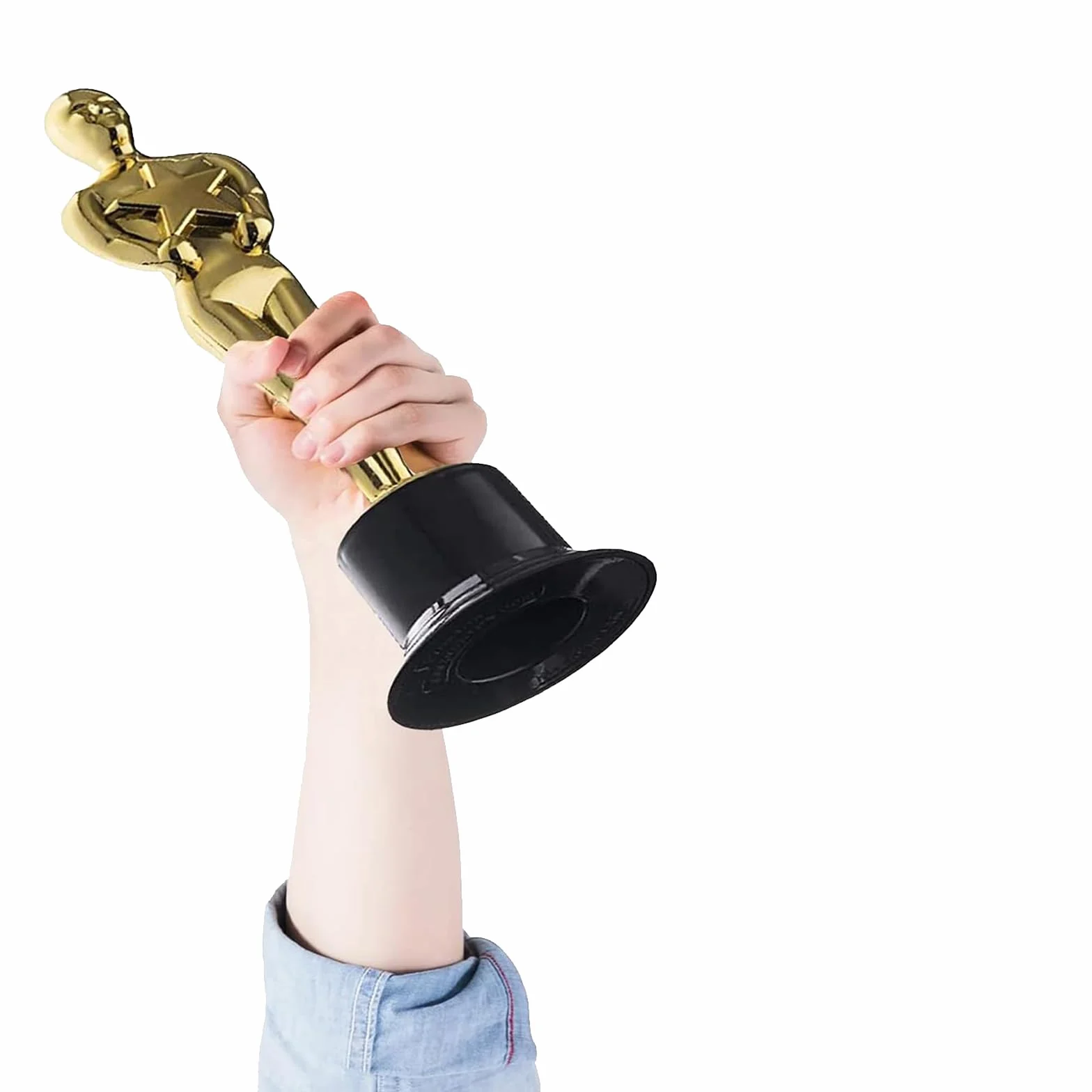 Trofeo de Oro Estatuas Plástico 8 Piezas 15 cm para Ceremonia de Premios Fiesta Deportiva