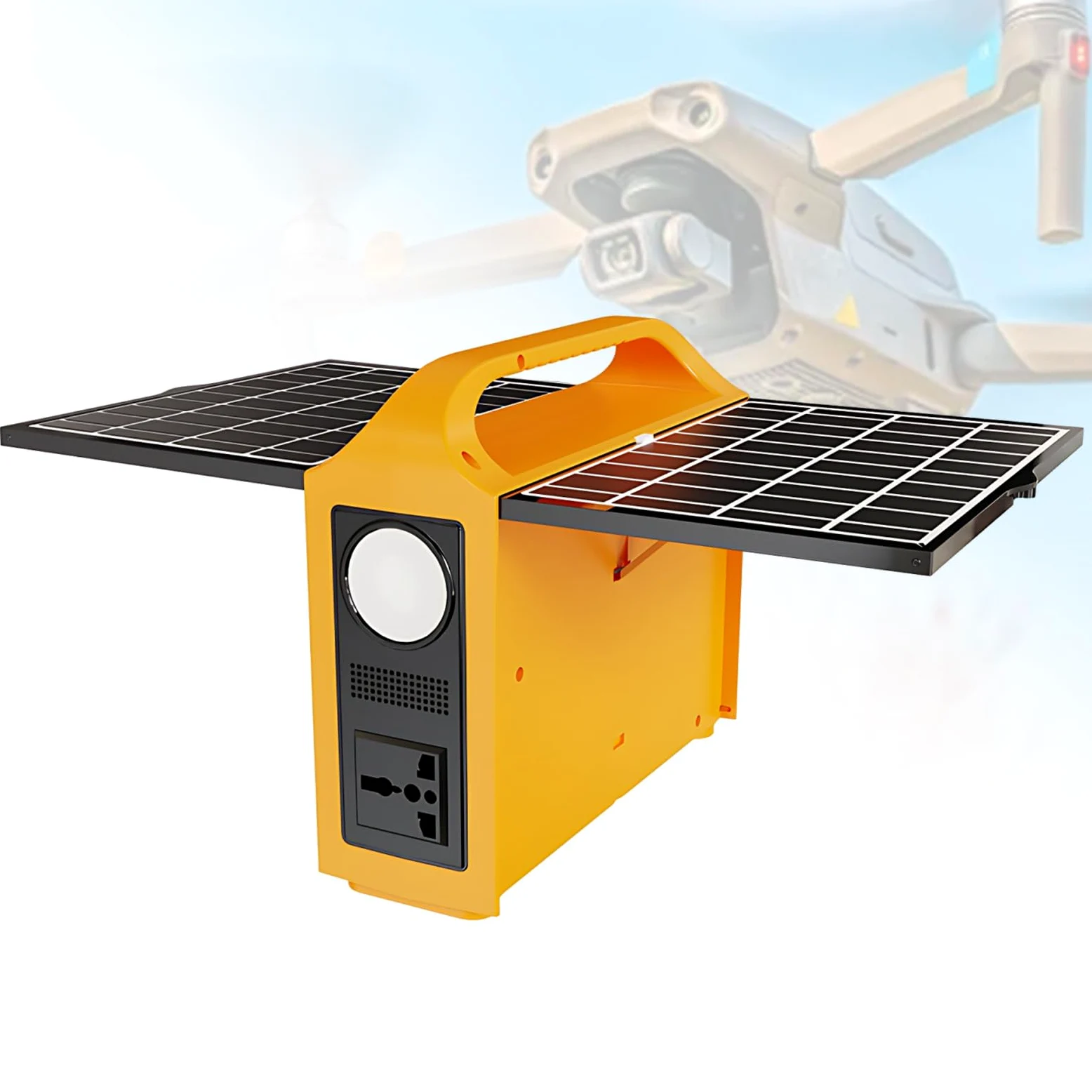 Estación De Energía Portátil Carga Solar, Fuente De Alimentación De Emergencia, Batería Lifepo4 De 76.8wh, con Más De 4000 Ciclos, Ideal para Exteriores, Camping, Viajes