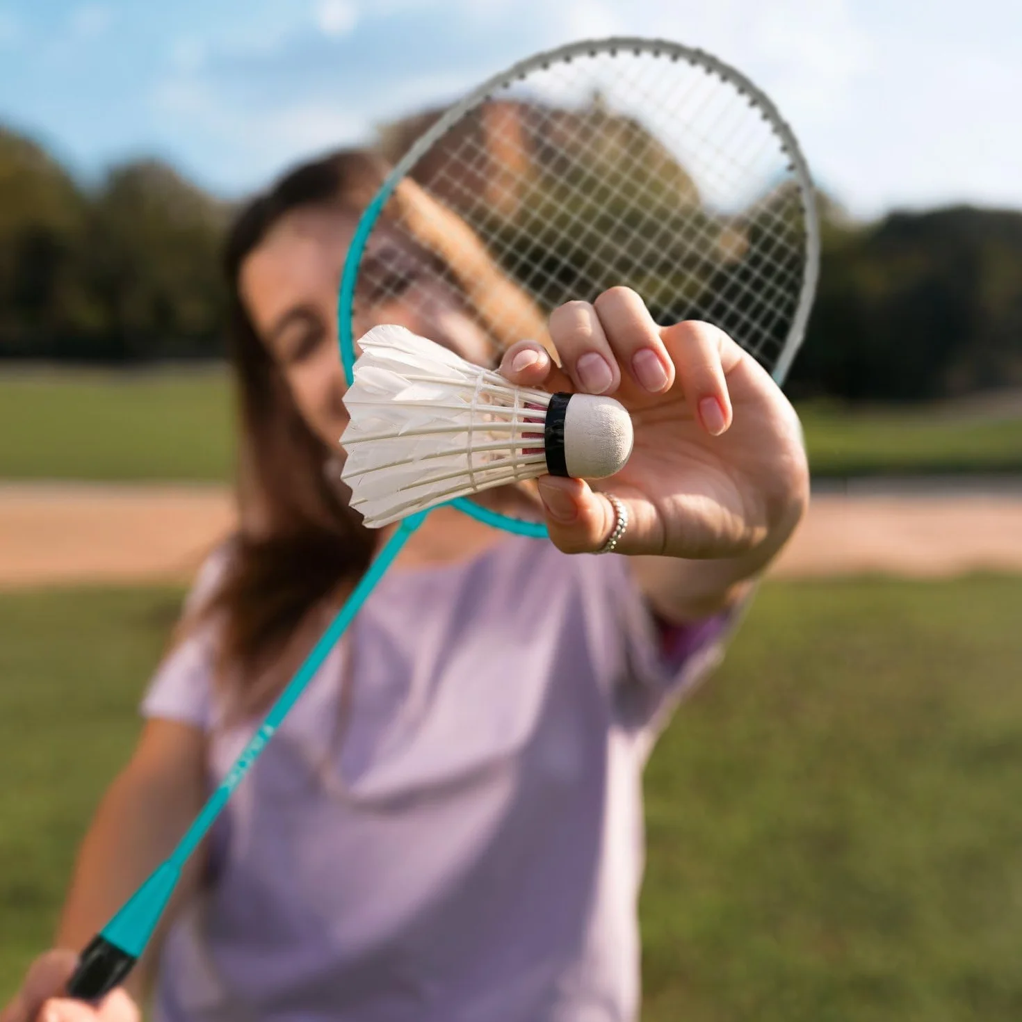Set de Bádminton 2 Raquetas 1 Volante para Niños y Adultos