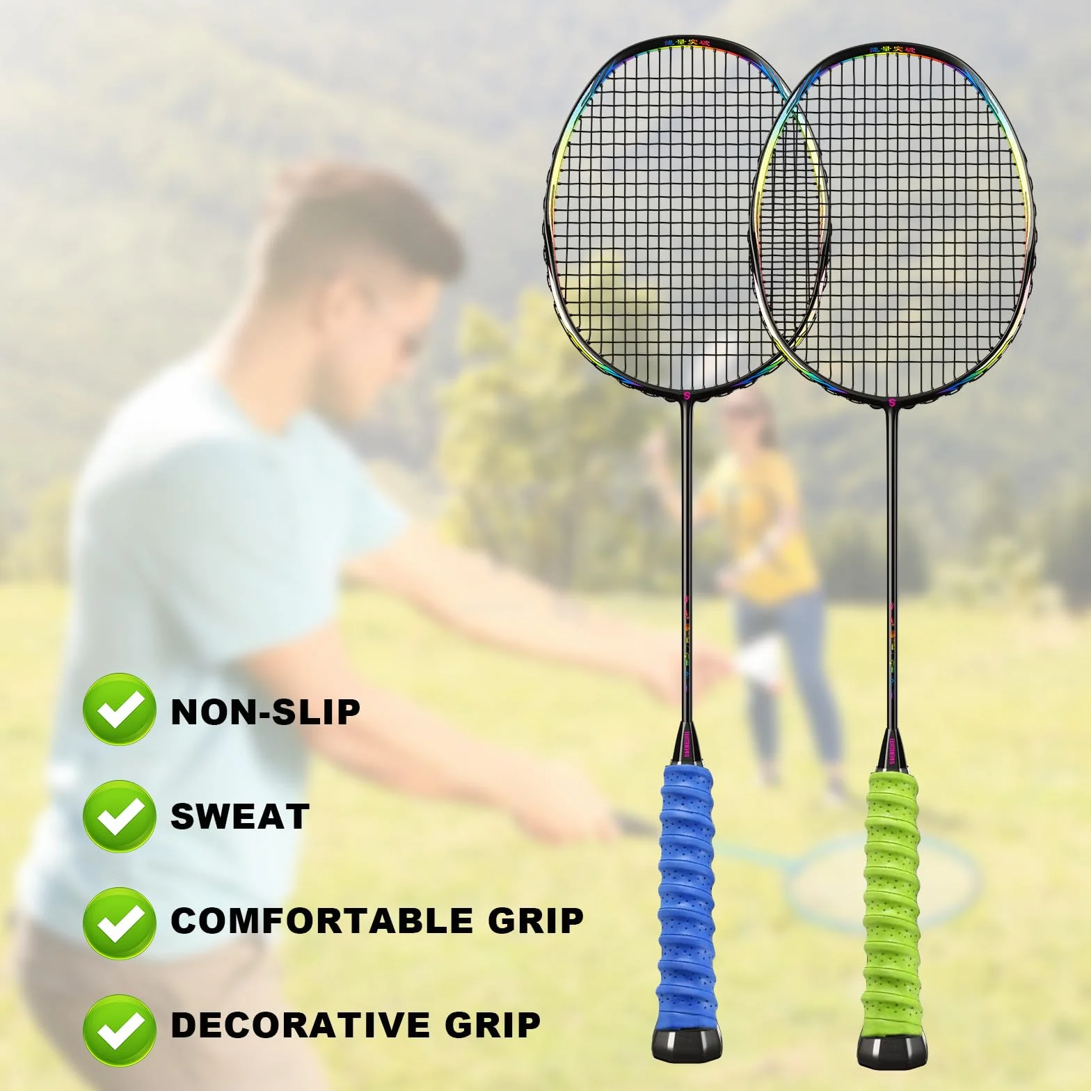 UKOFEW Overgrips Padel 6 Piezas Antideslizante Secado Rápido Raqueta Tenis Bádminton
