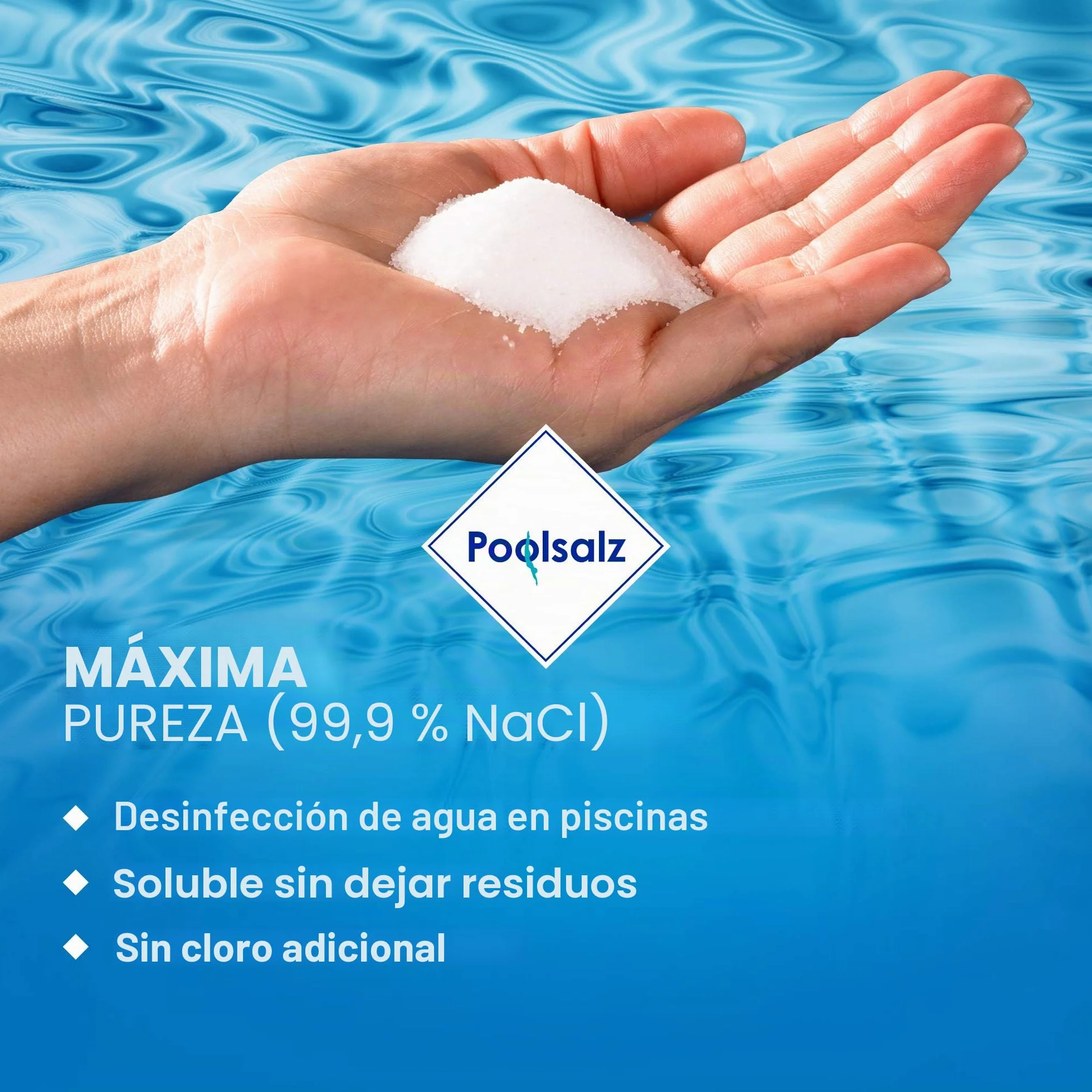 Sal salina de piscina de 25 kg para agua salada y sal hirviendo de alta pureza, 99,9% NaCl, sal soluble rápidamente, adecuada para análisis de electrólisis, sustituto natural