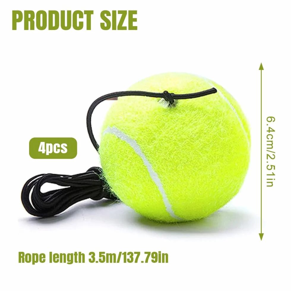 Pelotas de Tenis con Cuerda, Tenis Trainer Elástica Rebote para Entrenamiento en Solitario