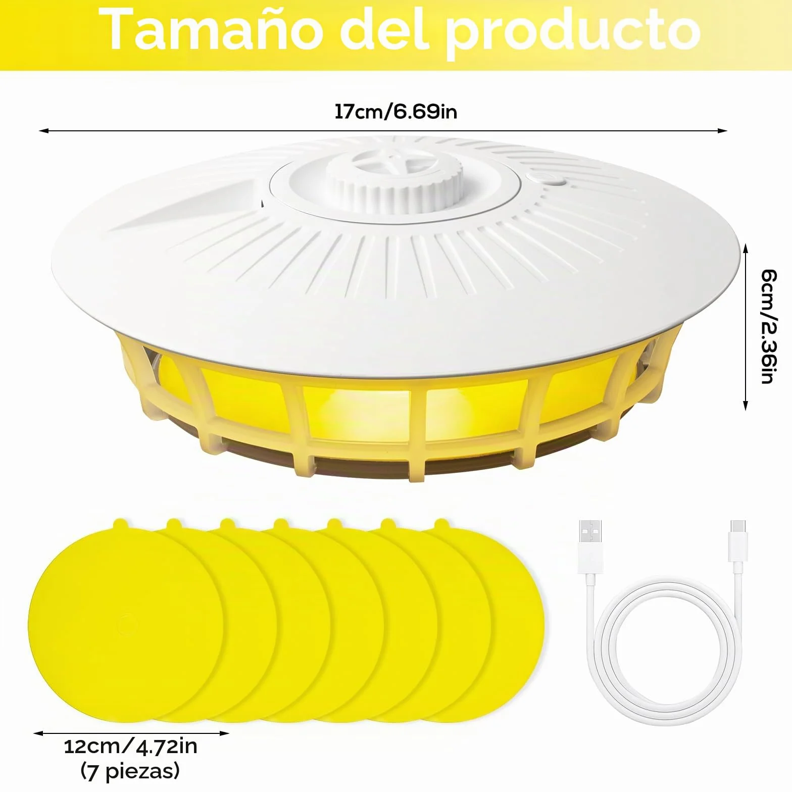 Pulgas Eliminar Casa, 2PCS Lámpara Antipulgas con 14Almohadillas Adhesivas, 4 Modos de luz Trampa Mata Pulgas Hogar, Trampa para Pulgas para La Sala de Estar, Cocina, Dormitorio