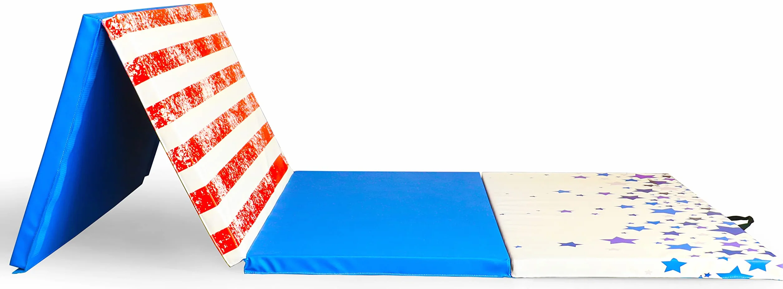 Fitvids Esterilla de gimnasia plegable 4 x 8 x 2 pulgadas, alta densidad, antidesgarros, asas de transporte