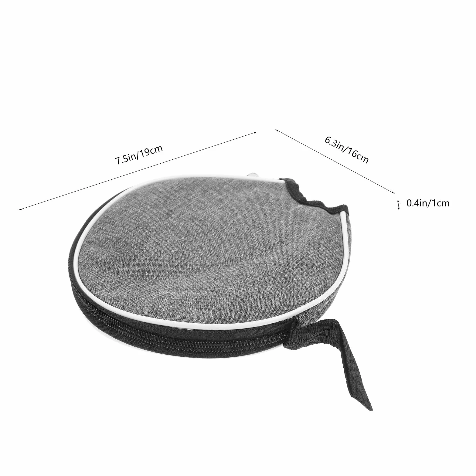 Toyvian Funda para Pala de Tenis de Mesa Semicírculo Gris Bolsa Almacenamiento Raqueta y Balones