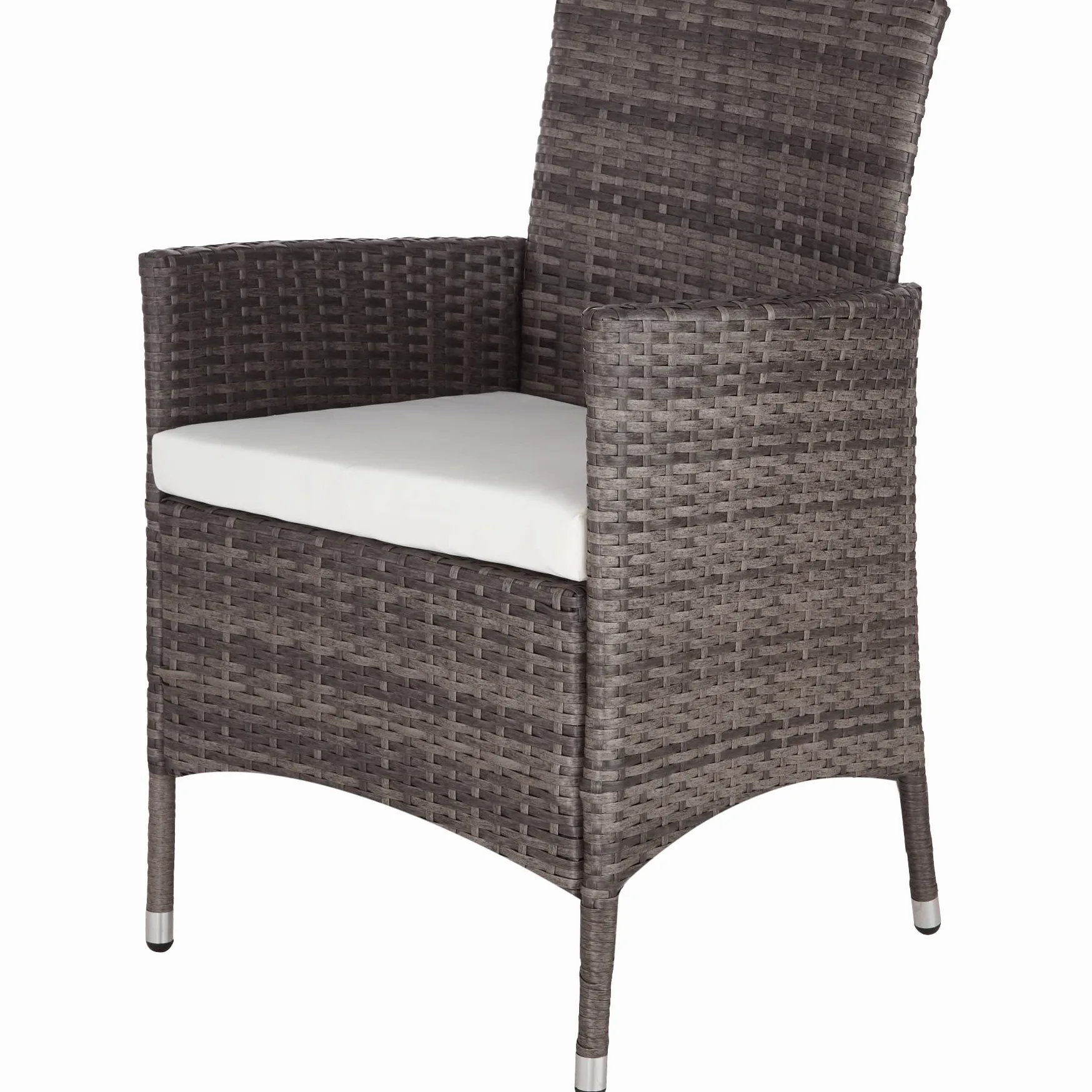 tectake Conjunto Jardín Exterior Ratán Aluminio Muebles Resistentes Intemperie 6 Personas Gris