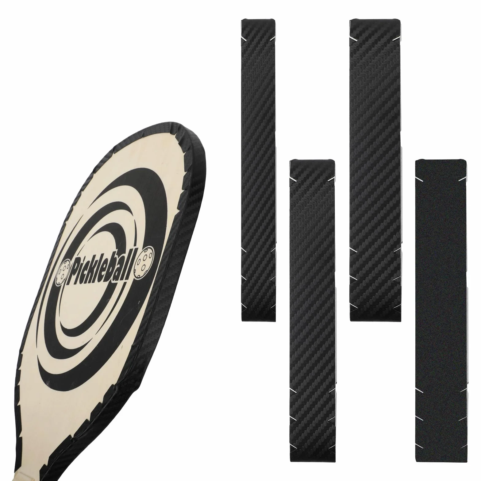 Cinta para Bordes de Pickleball 26/23/20mm Protectora para Paletas (Negro)