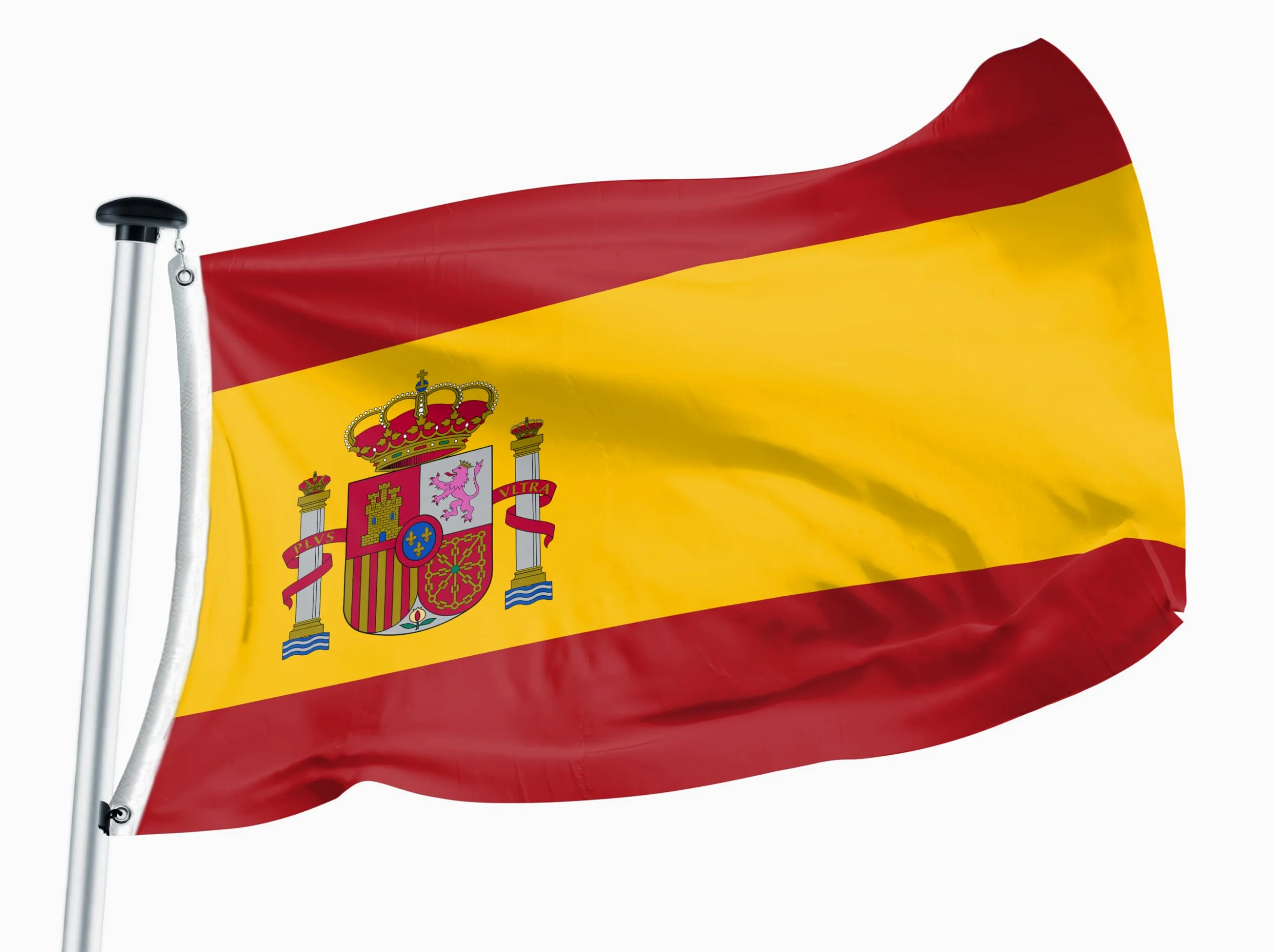Bandera España 100x150 cm Ojales Tela Banderas Navales 160 g/m² Resistente Clima