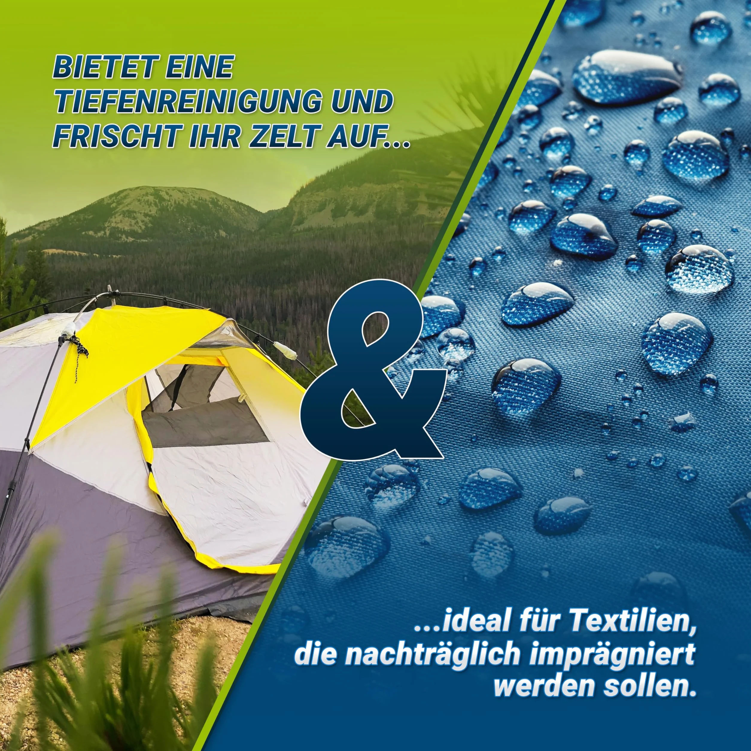 Gewebe Reiniger Para Toldos y Tejidos, Tiendas de Campaña, Muebles de Jardín & Lonas – PFC & Biodegradable – Detergente Elimina Moho Algas Verdes Excrementos & Manchas - 2,5 L