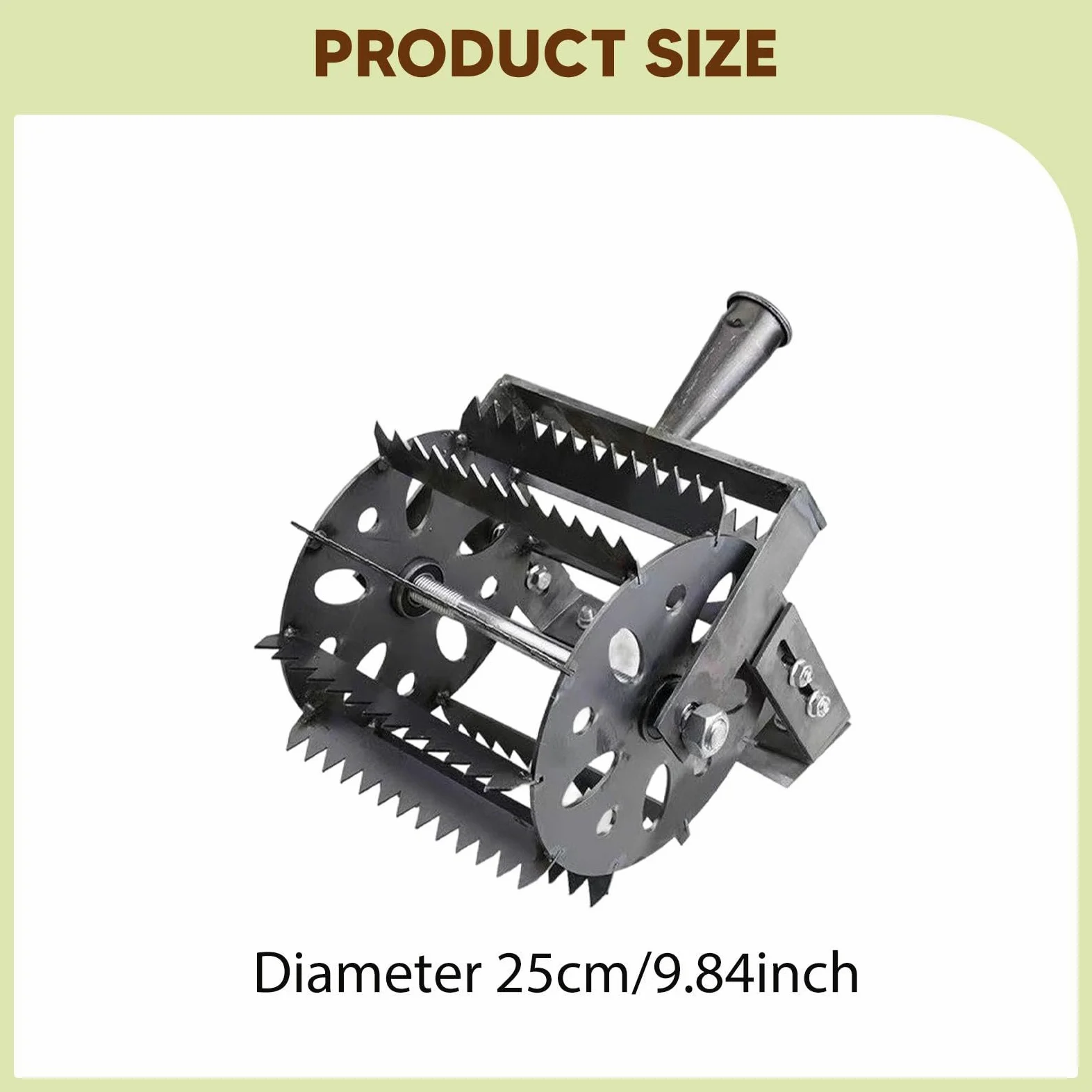 Desmalezadora Rotativa, Aireador de Césped, Cultivador Manual de Mano Resistente para Eliminar Malezas, Cultivador Manual de Empuje para Jardín, Patio