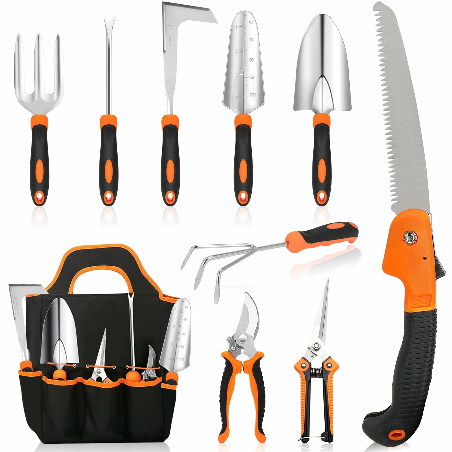 Kit Jardineria, 10 Piezas de Alta Resistencia Juego de Herramientas de Jardinería, Set Jardineria para Jardinería, Regalos para Mujeres y Hombres