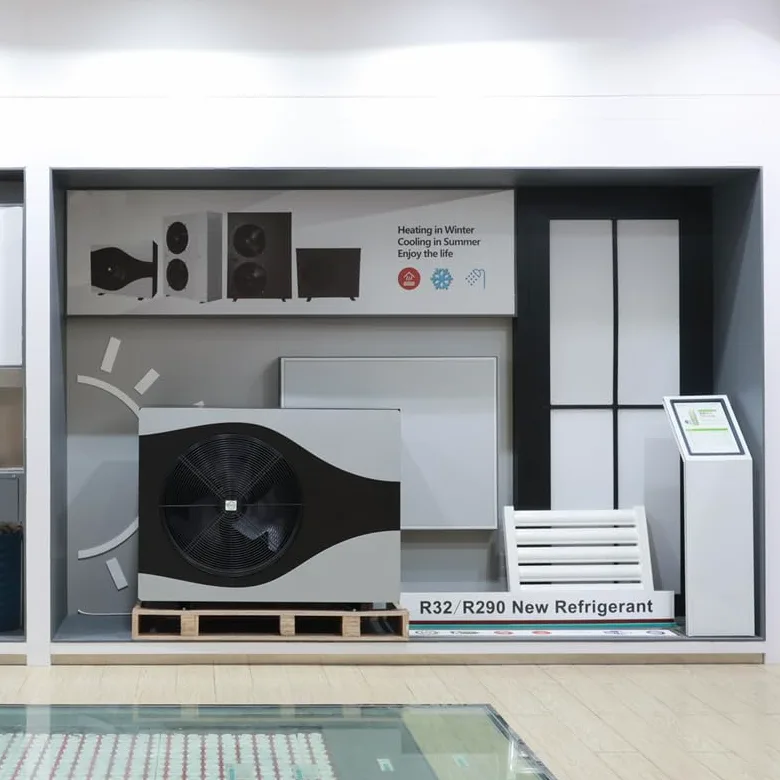 Bomba de Calor Aire Agua, 400V Trifásica a 50Hz, Capacidad de Calefacción 10KW, Control Inteligente WiFi, R32, Uso Industrial para Calefacción, Refrigeración y Calentamiento de Agua