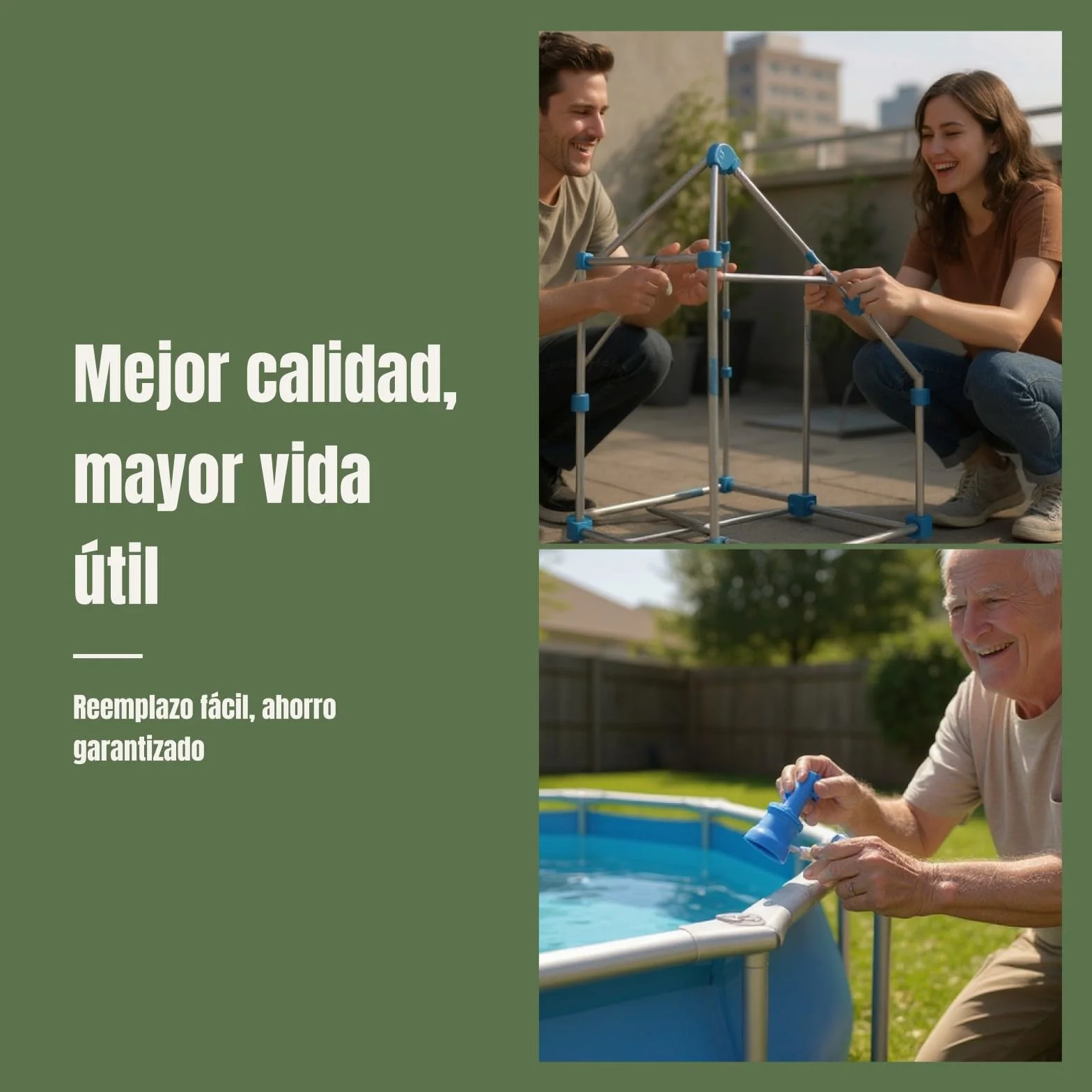 Marco de Soporte de Esquina de Reemplazo de Hardware de Junta de Esquina Accesorios para Piscinas