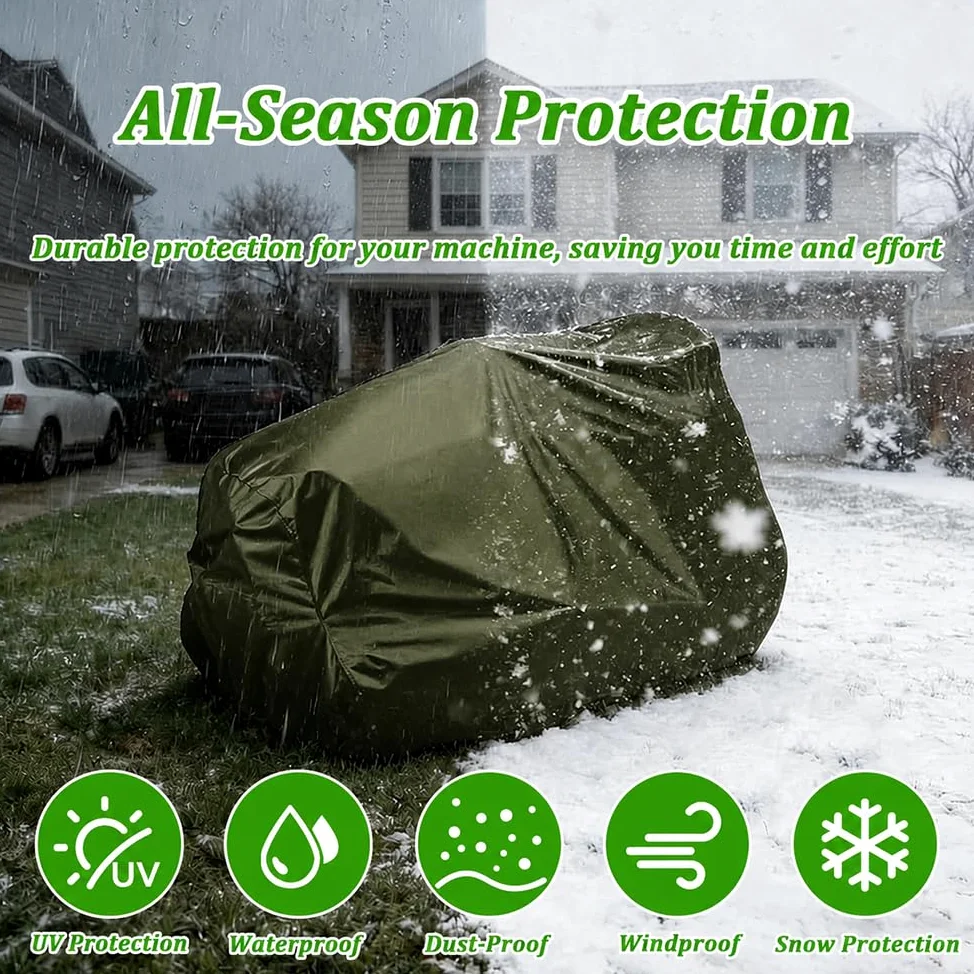 Funda para Tractor Cortacésped para Stiga Park-700W 2021-pr 43", Cubierta Impermeable 420D para Cortacésped Tractor
