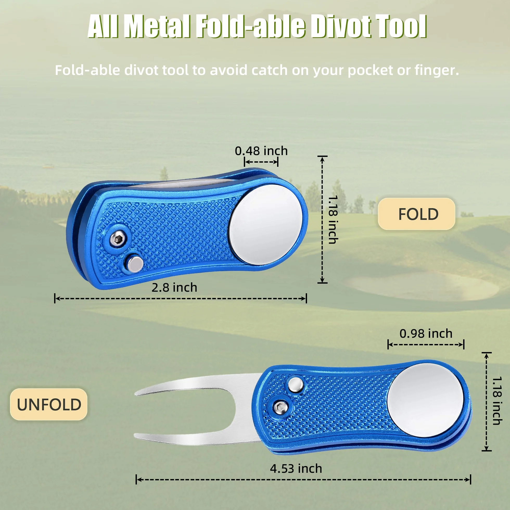 Mile High Life Herramienta de Metal con Marcador magnético de Bolas Golf