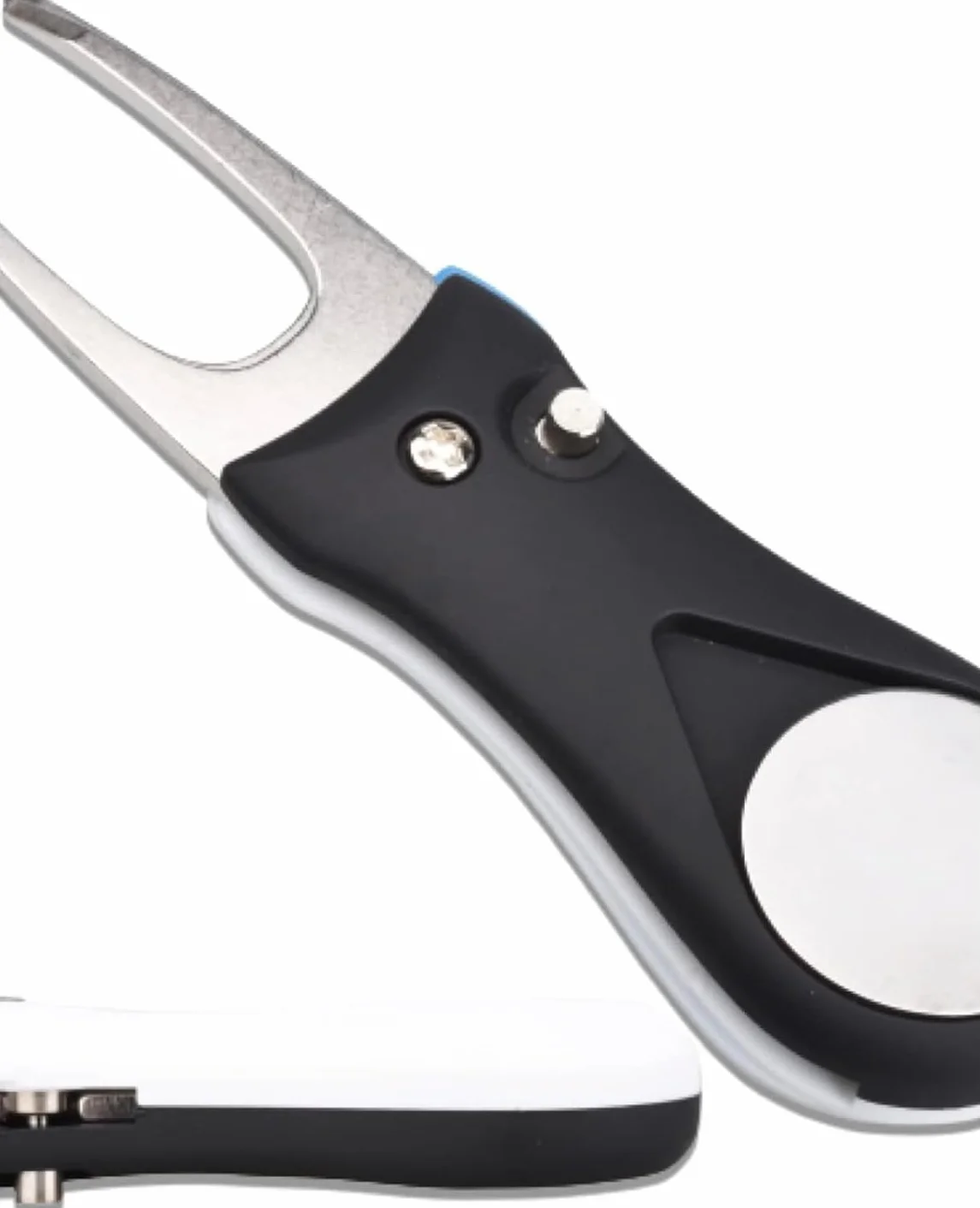 Herramienta de reparación de golf de acero inoxidable plegable con marcador de pelota desmontable