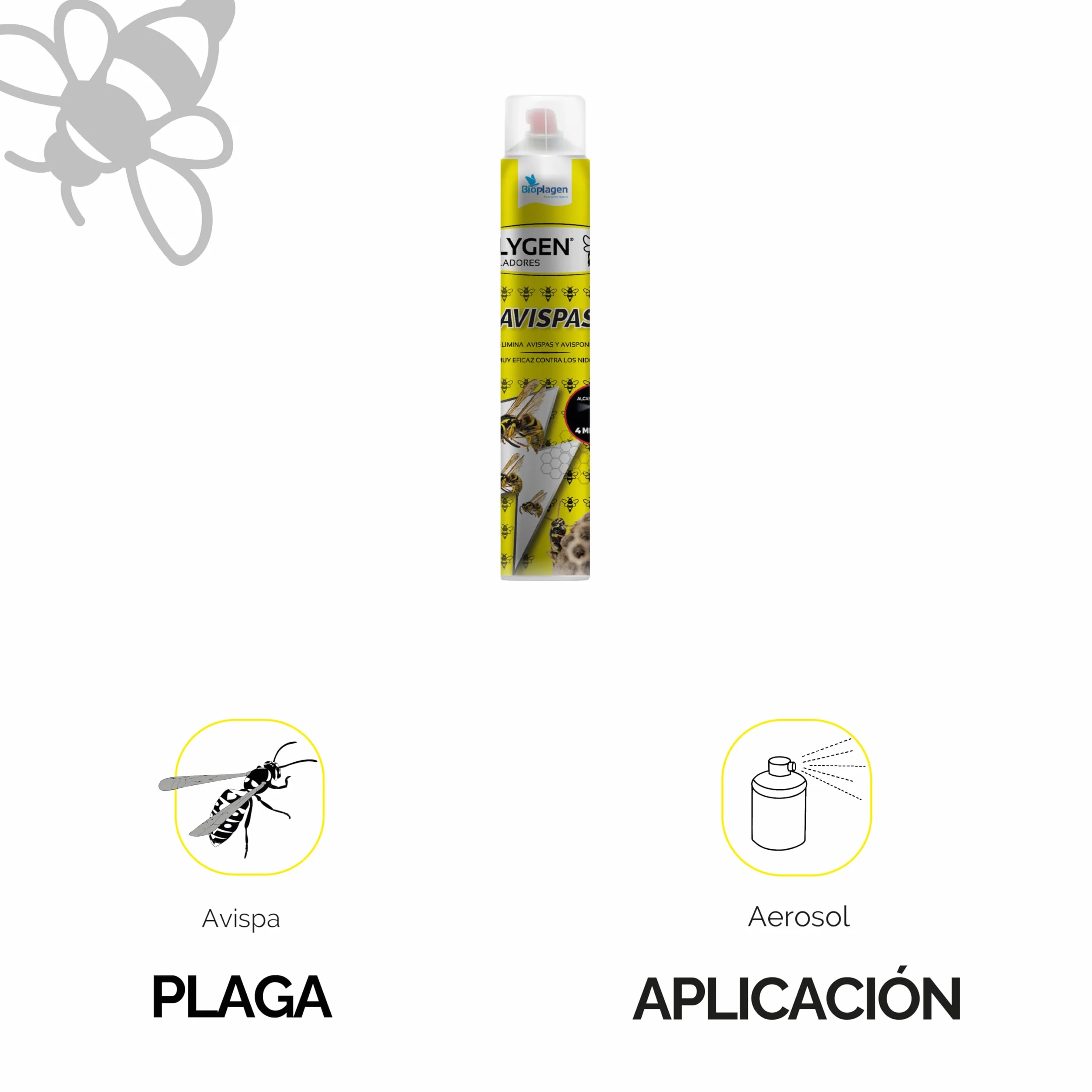 Insecticida contra avispas aerosol largo alcance | Zum-Kade Plus avispas | Formato 1 L