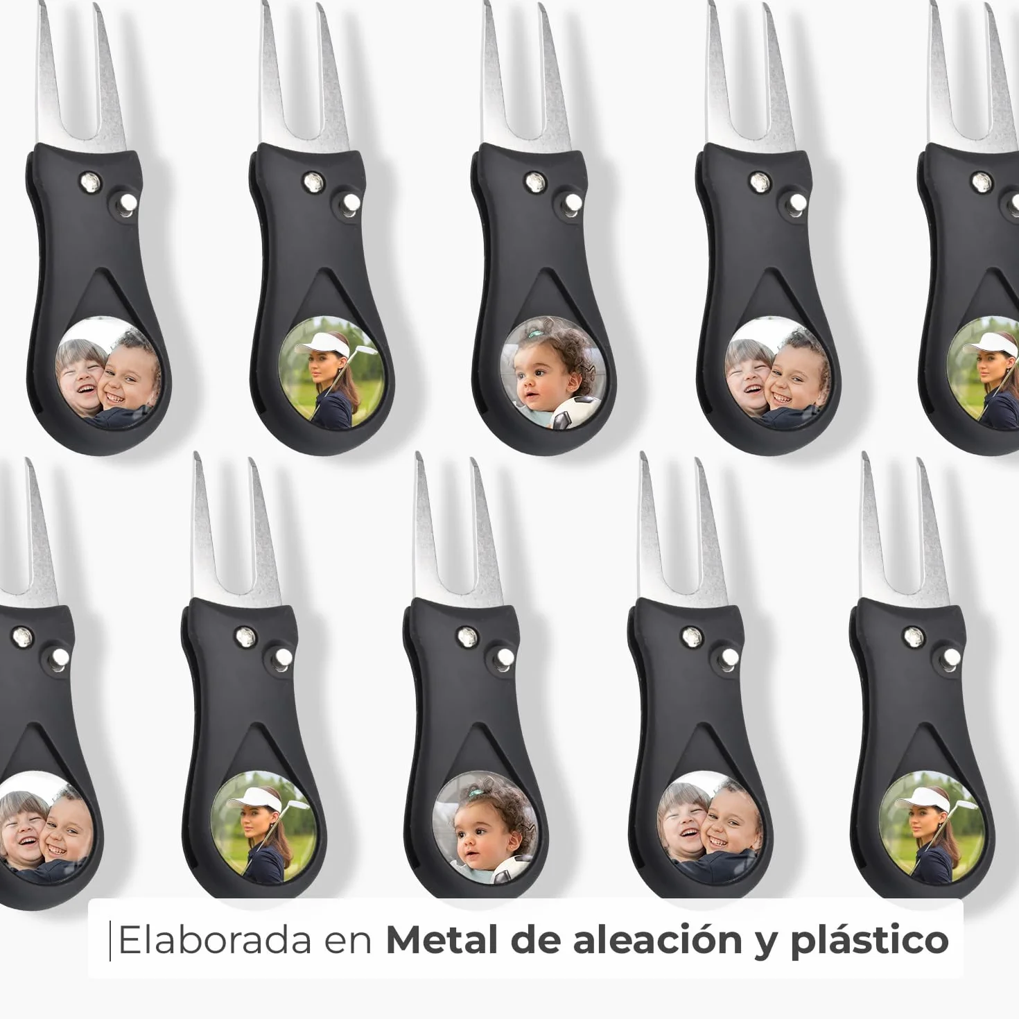 Arreglapiques de Golf con Marcador Magnético Bolas Personalizado Regalos para Golfistas Divot Tool Pitch Fork Accesorios