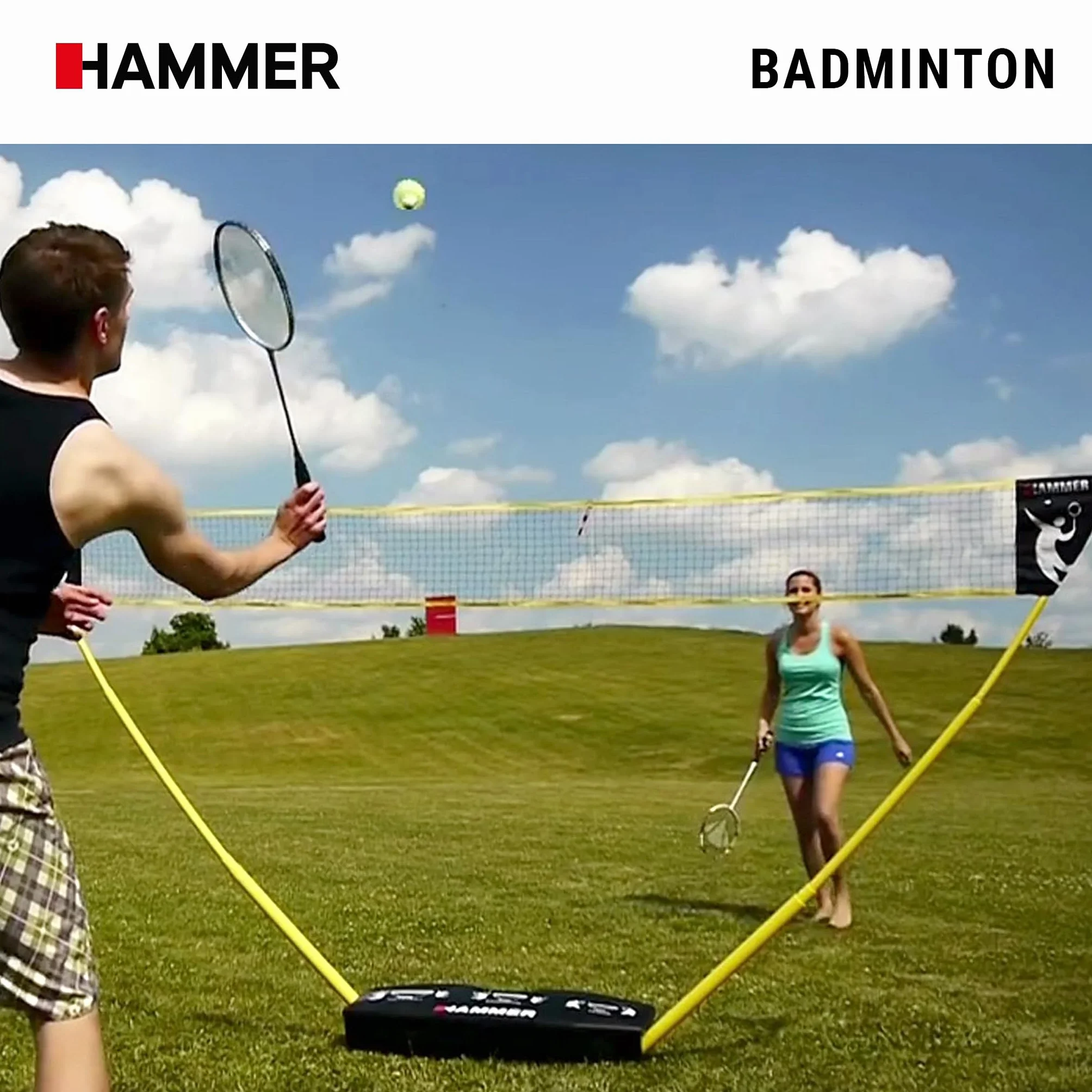 Hammer Set de Red 3 en 1 - Red Móvil de Voleibol, Bádminton y Tenis